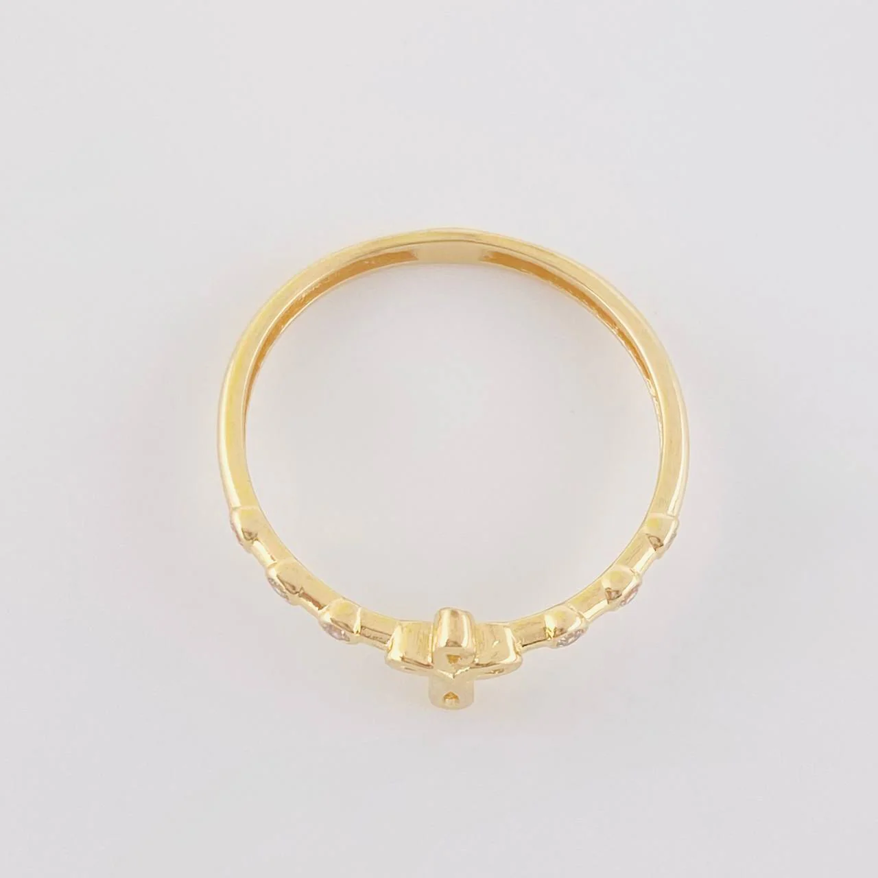 Anillo Silueta cruz 1.3g / T7 Oro Amarillo 18K - Image 3