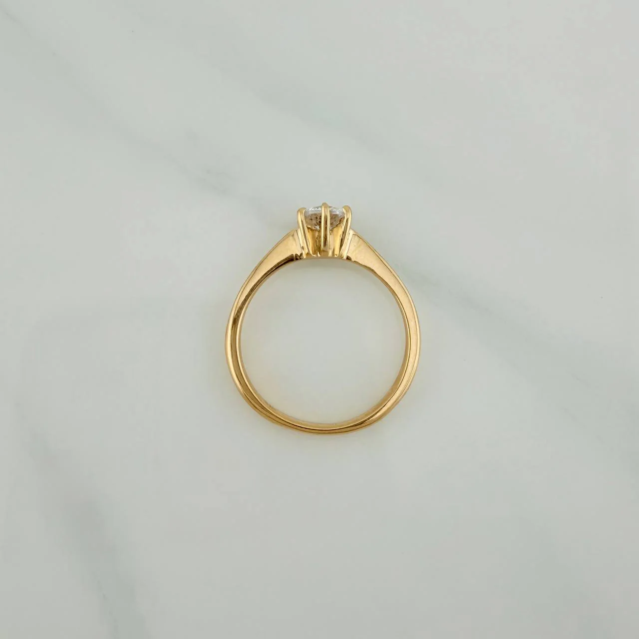 Anillo Solitario 2.55gr / T6 / 2.2cm / Oro Amarillo 18K - Image 4