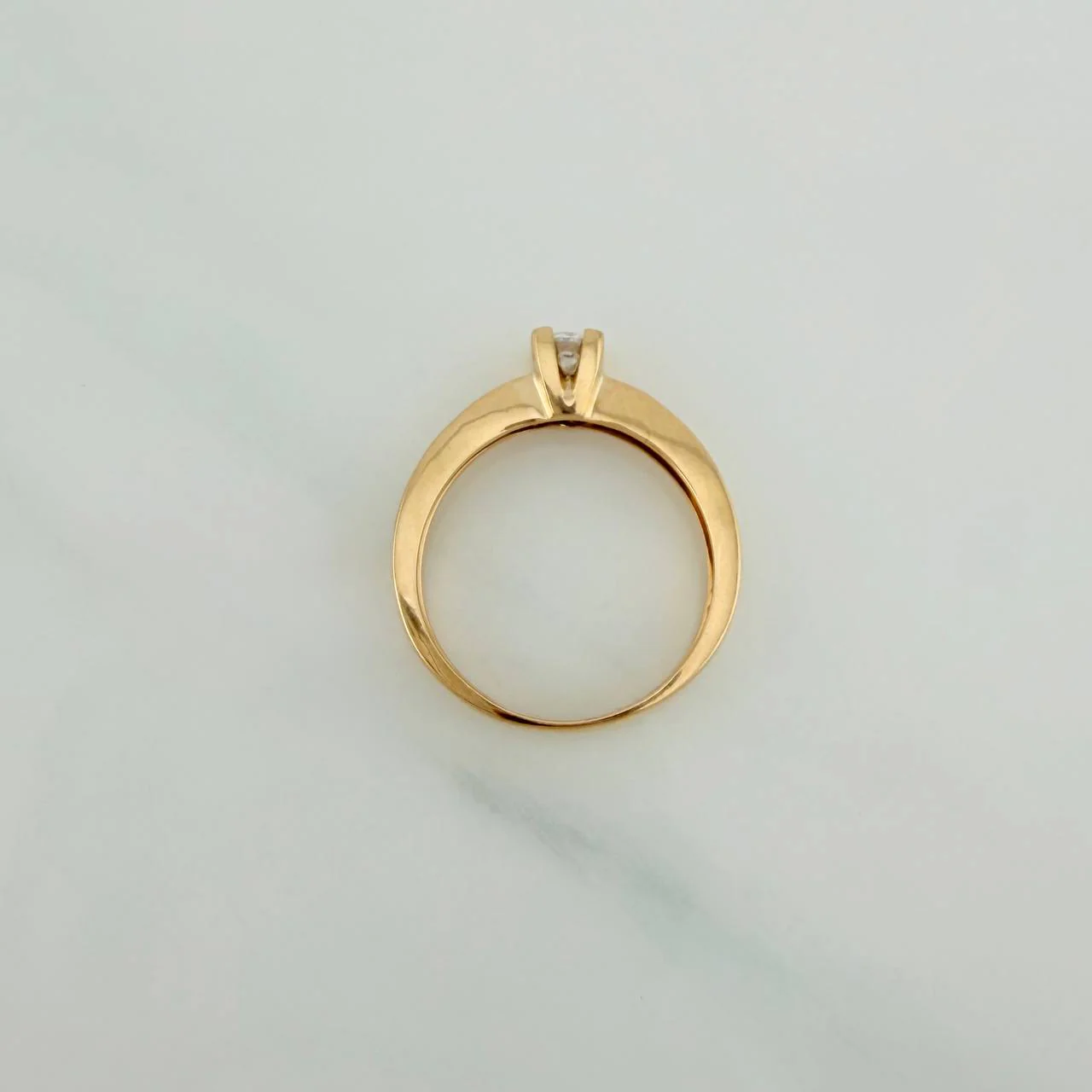 Anillo Solitario 3.65gr / T6 3/4 / 2.4cm / Oro Amarillo 18K $ - Image 4