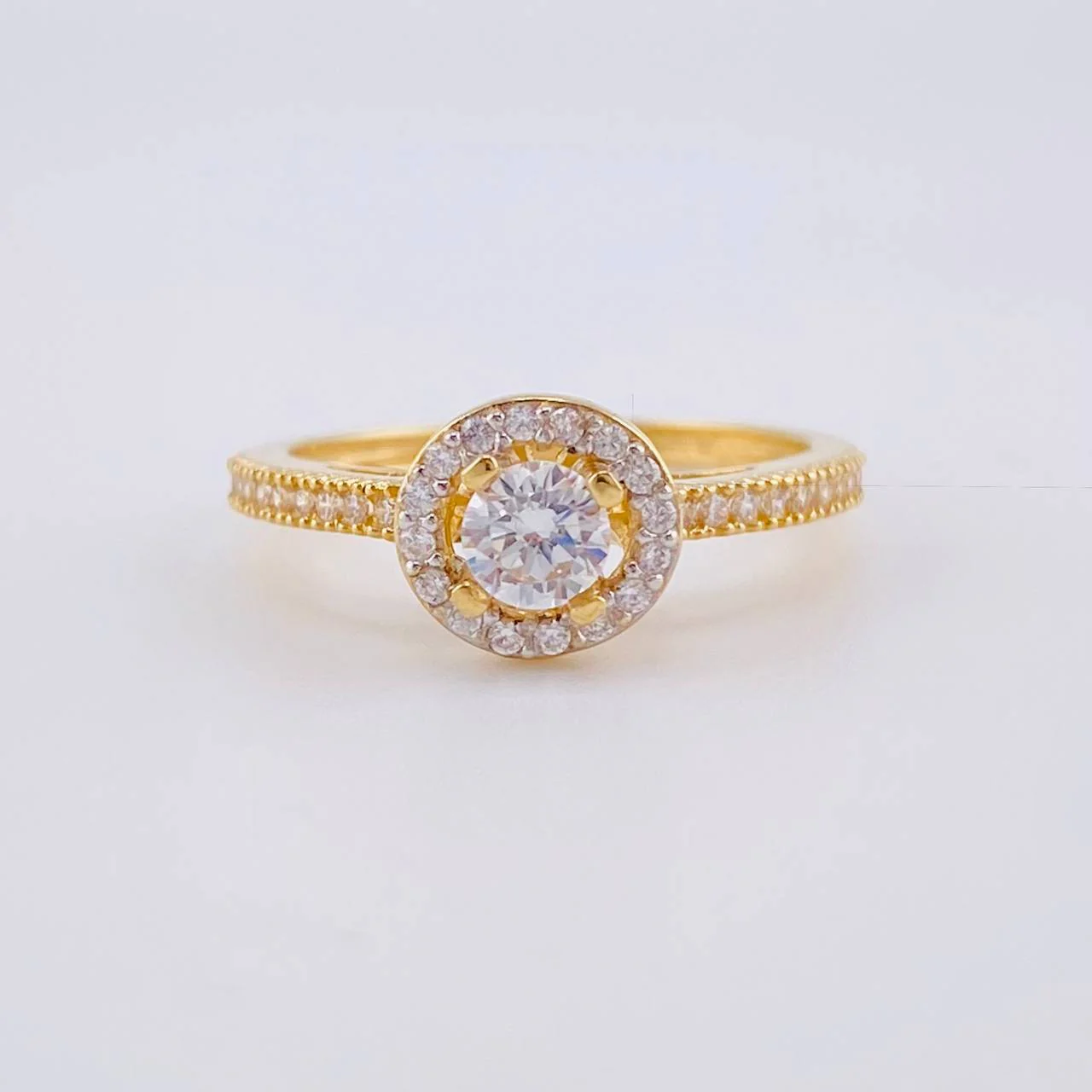 Anillo Solitario Canasta 2.4g / T5 1/2 Oro Amarillo 18K