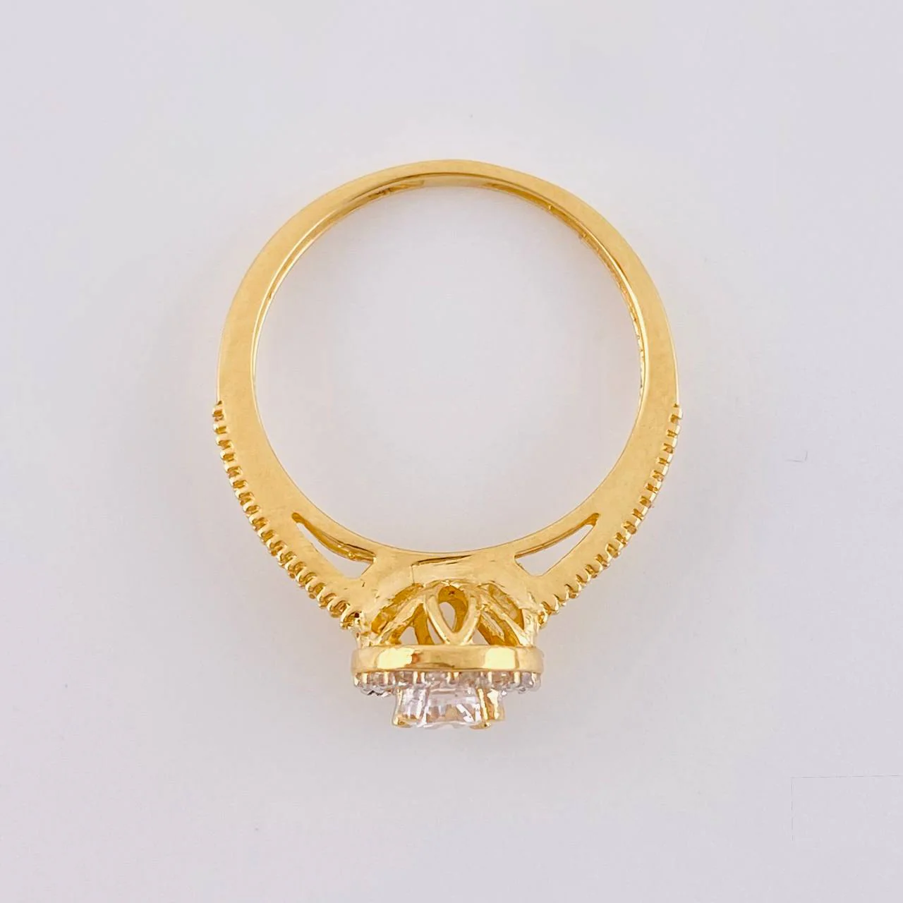 Anillo Solitario Canasta 2.4g / T5 1/2 Oro Amarillo 18K - Image 3