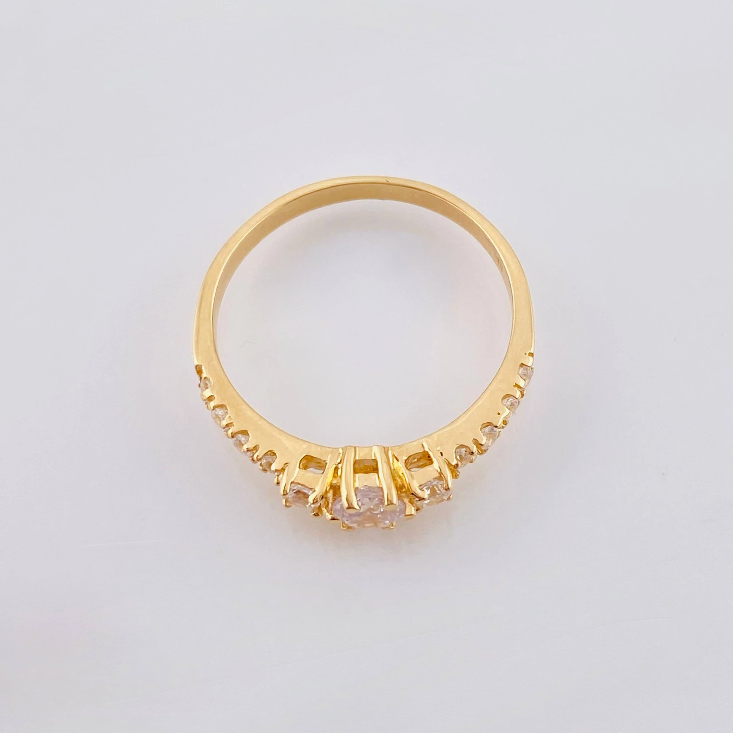 Anillo Solitario Chispa Escalada 3.55gr / T9 3/4 / Oro Amarillo 18K * - Image 3