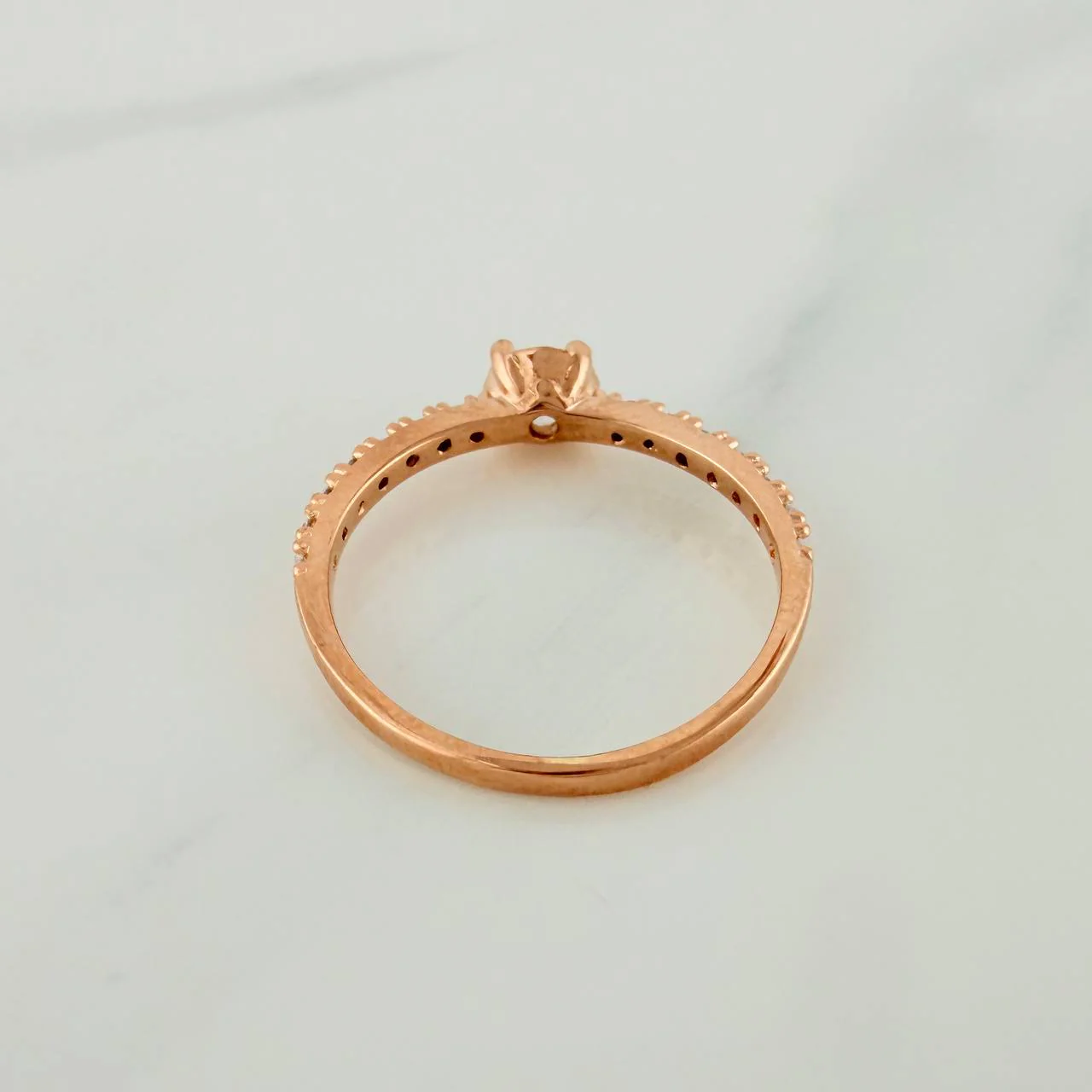 Anillo Solitario Churumbela 1.8gr / T5 3/4 / Oro Rosa 18K % - Image 3