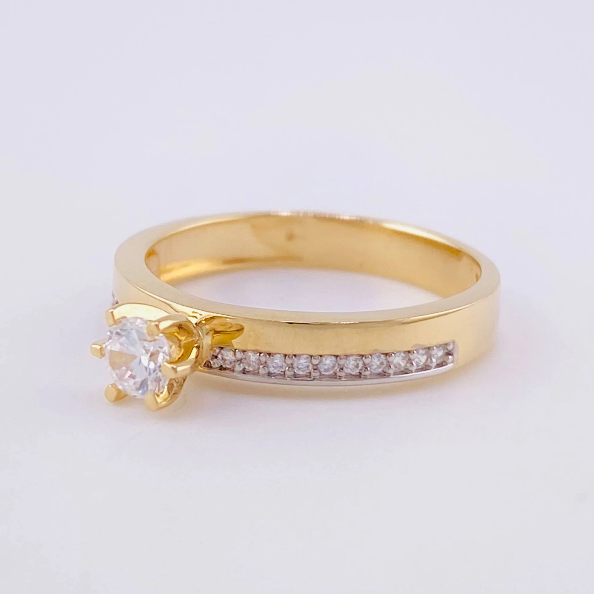 Anillo Solitario Churumbela 2.9 g / T7 1/4 Oro Amarillo 18K - Image 2