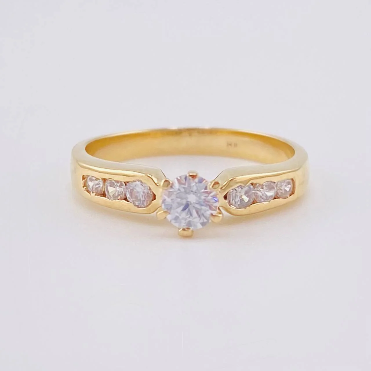 Anillo Solitario Churumbela 3 g / T7 1/4 Oro Amarillo 18K