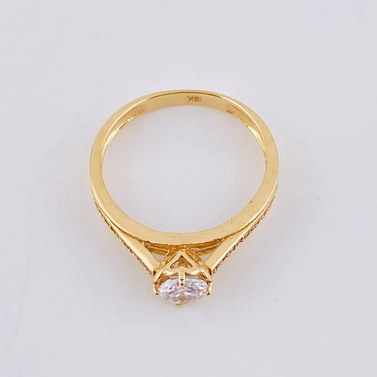 Anillo Solitario Corazón 2.5 g / T6 1/2 Oro Amarillo 18K - Image 2