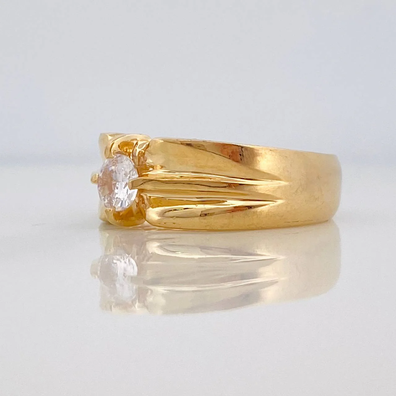 Anillo Solitario Corbatin 6.8g / T9 1/2 Oro Amarillo 18K - Image 2
