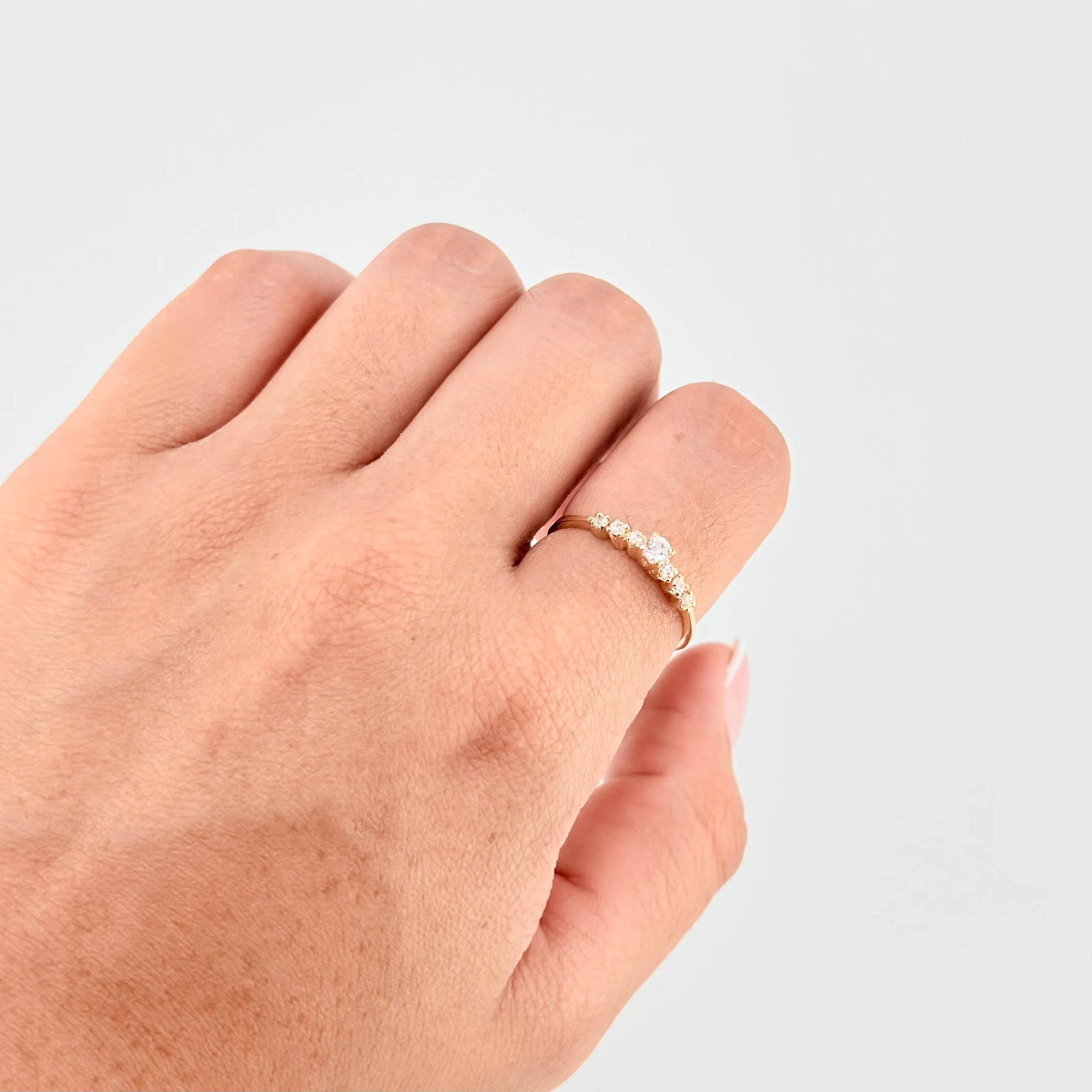 Anillo Solitario Destellante 1.5 g / T6 1/4 Oro Amarillo 18K - Image 4