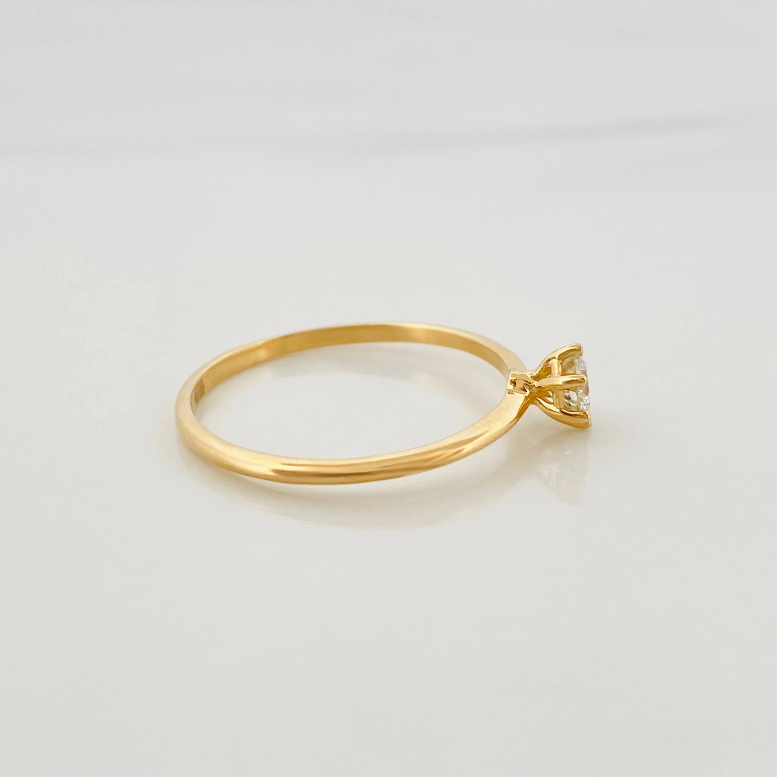 Anillo Solitario Diamante 24 Pts 1.35 g / T7 1/4 Oro Amarillo 18K - Image 4