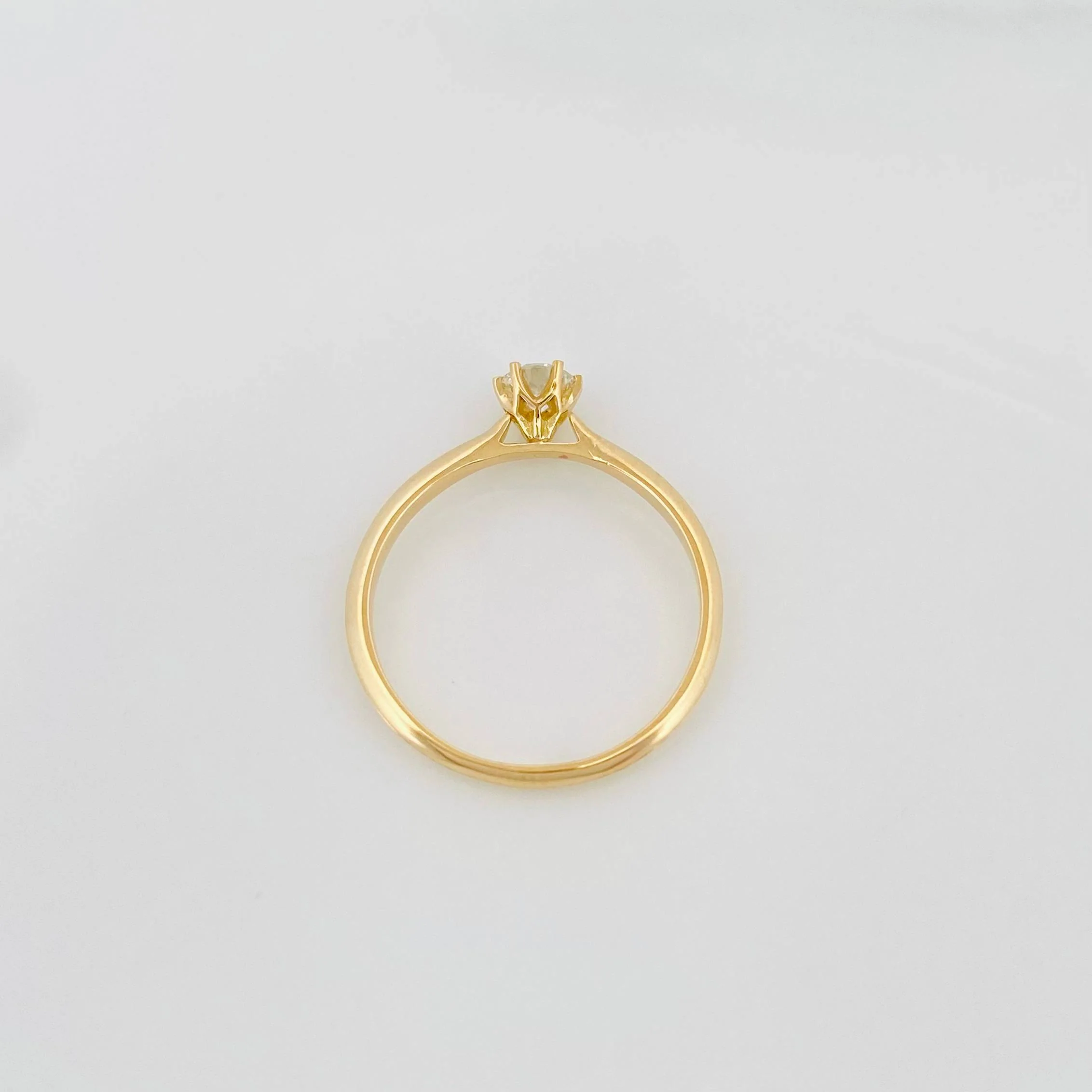 Anillo Solitario Diamante 24 Pts 1.6 g / T5 1/2 Oro Amarillo 18K - Image 3