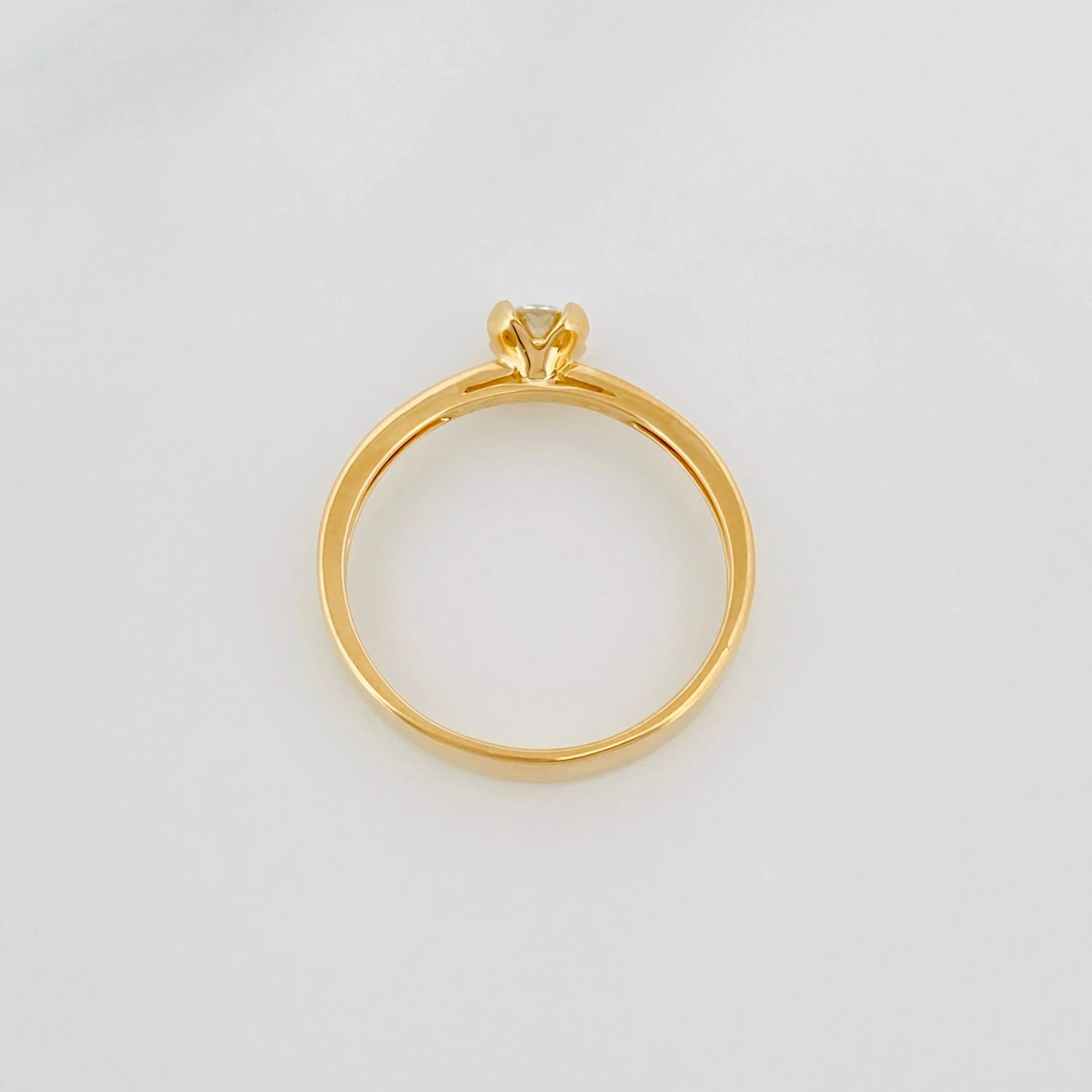 Anillo Solitario Diamante 25 Pts 1.7 g / T6 3/4 Oro Amarillo 18K - Image 4