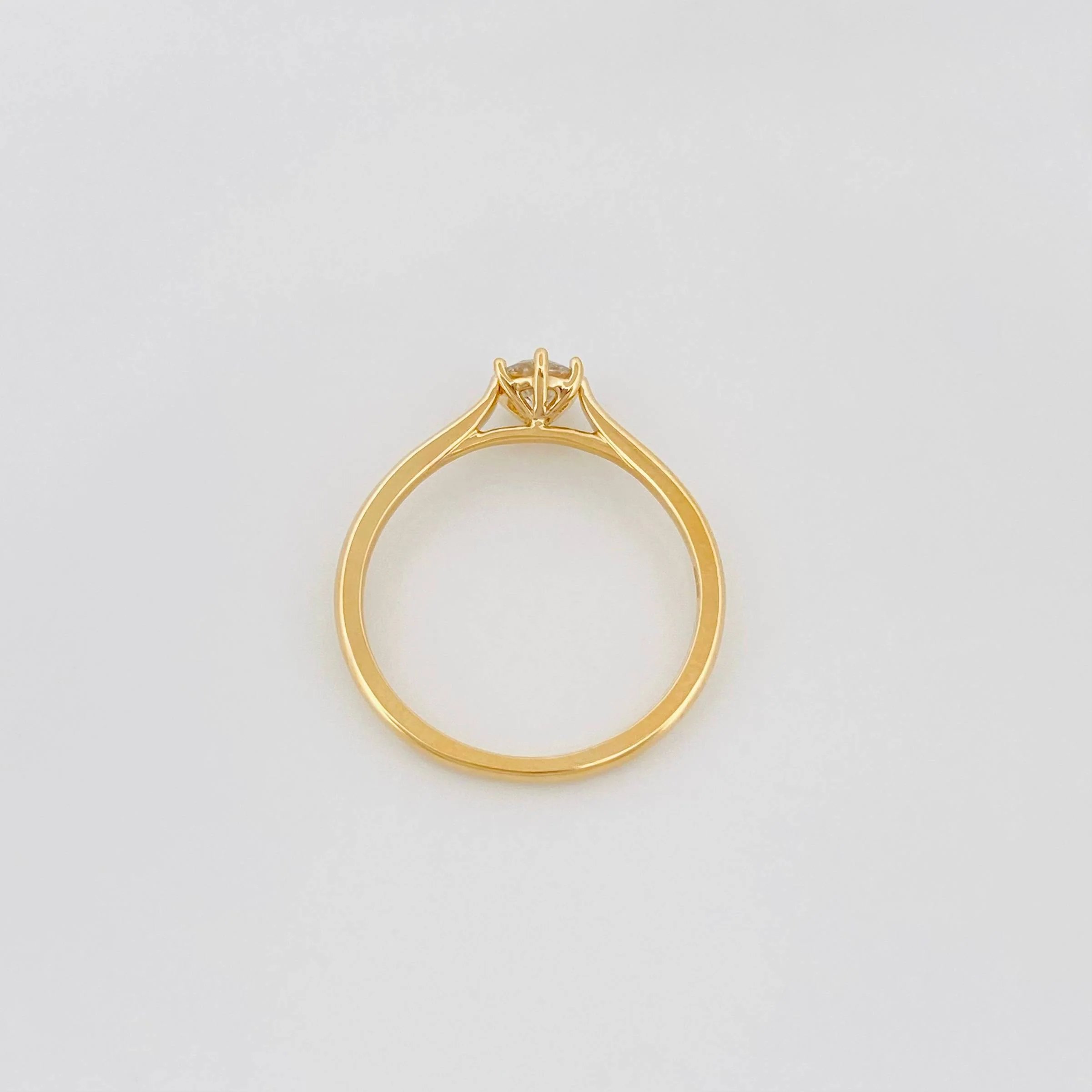 Anillo Solitario Diamante 25 Pts 1.7 g / T6 Oro Amarillo 18K - Image 4