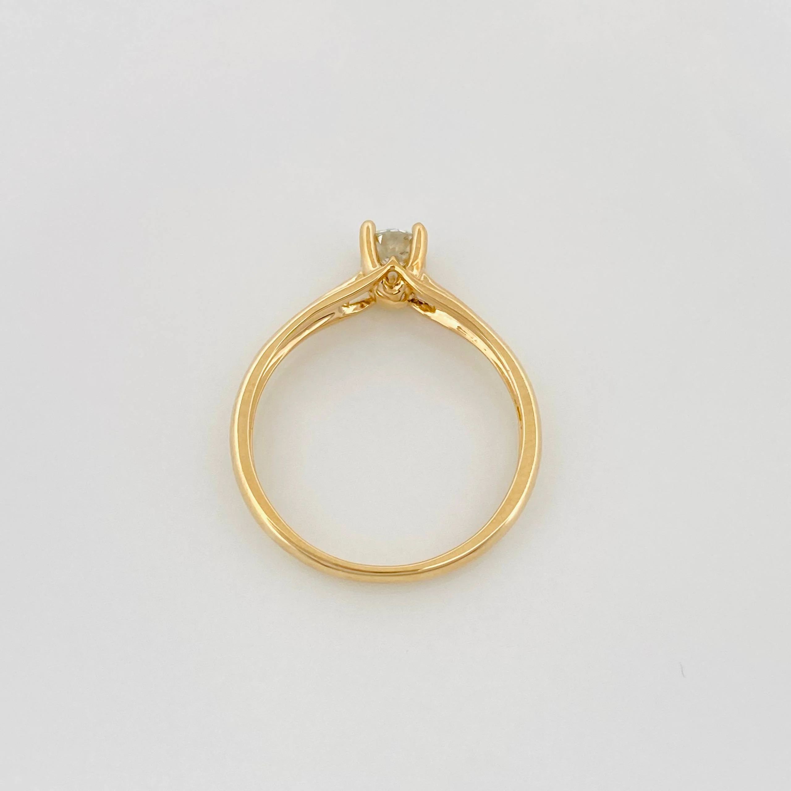Anillo Solitario Diamantes 26Pts 2.25 g / T7 Oro Amarillo 18K - Image 3