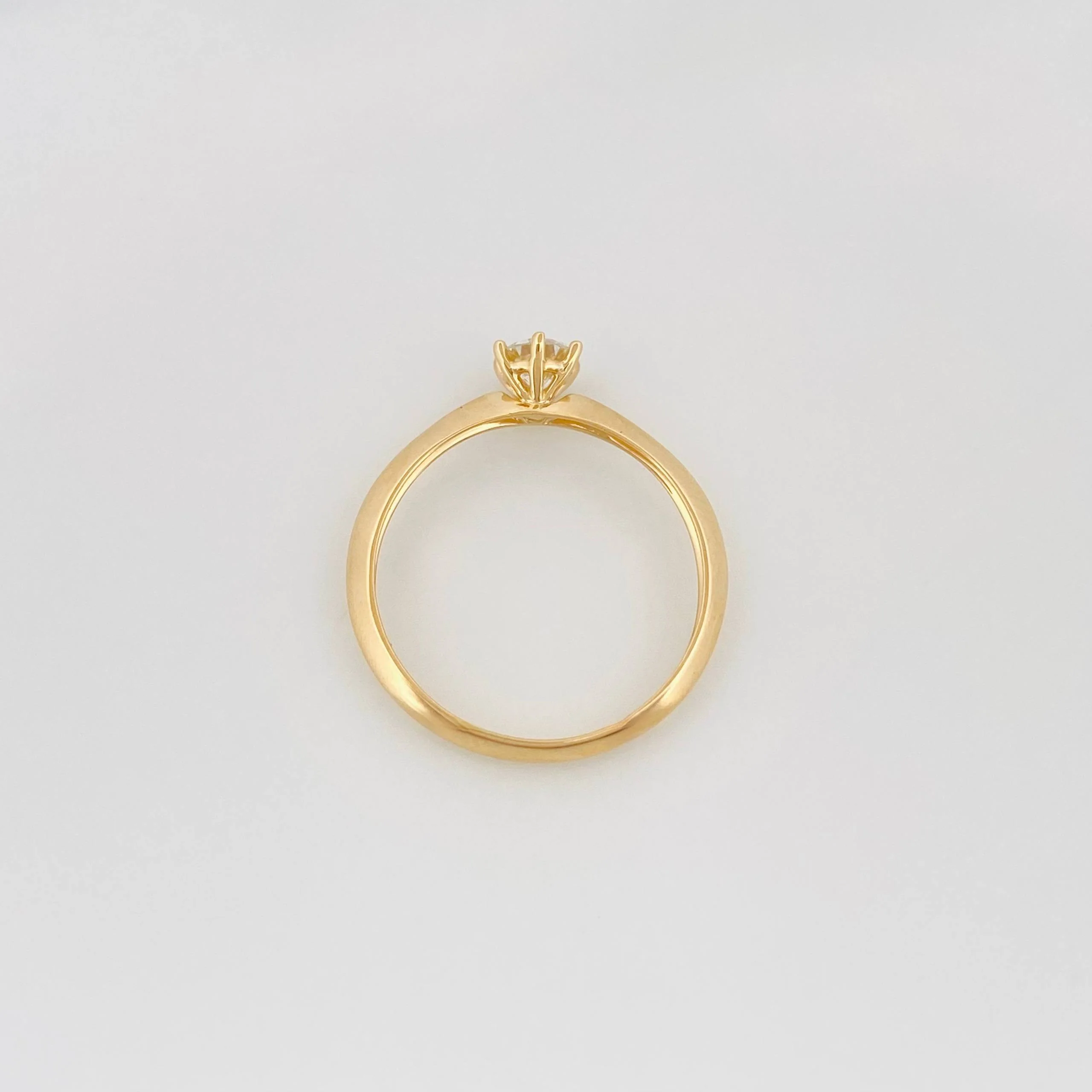Anillo Solitario Diamantes 28Pts 1.15 g / T5 3/4 Oro Amarillo 18K - Image 3