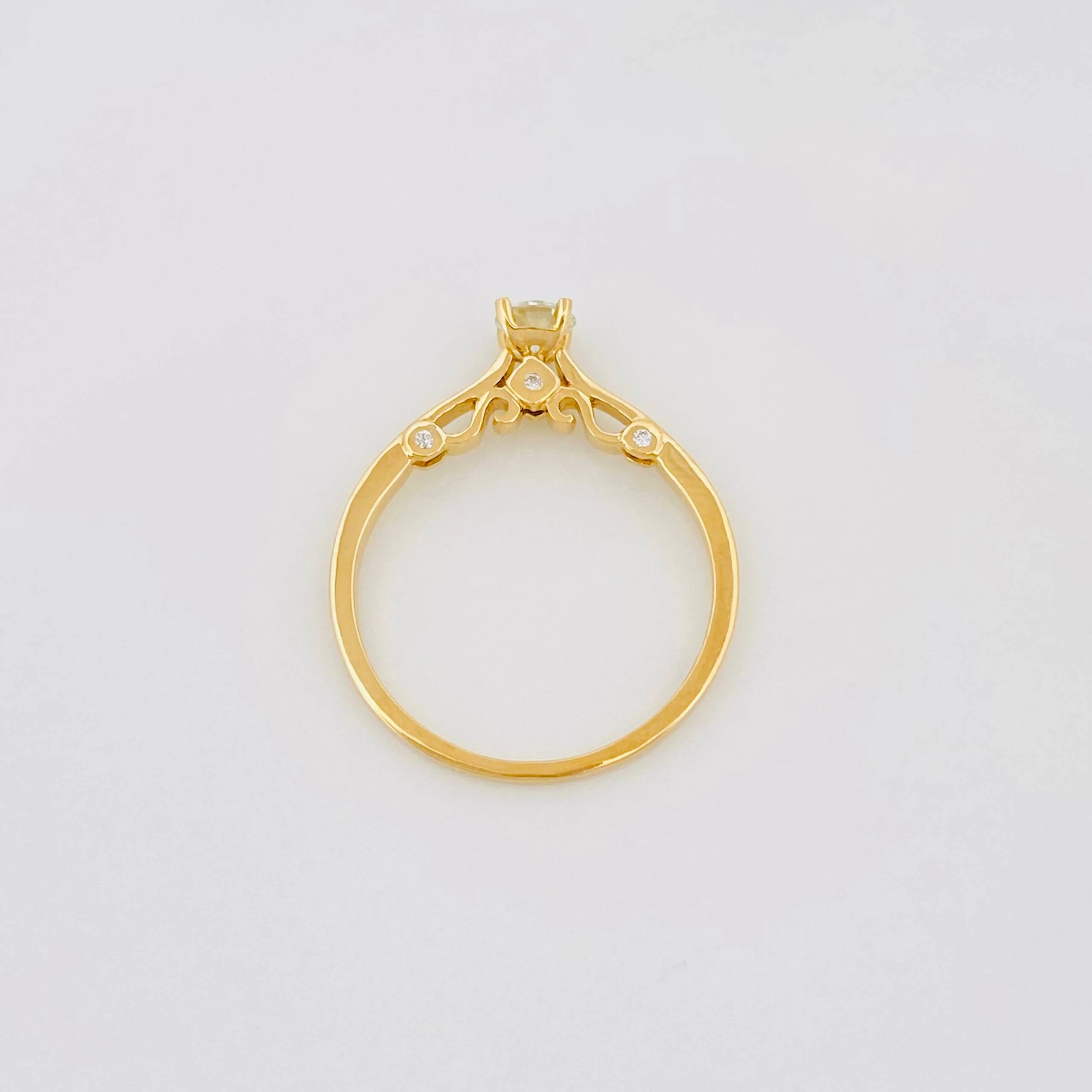 Anillo Solitario Diamantes 30 Pts 2.05 g / T6 3/4 Oro Amarillo 18K - Image 4