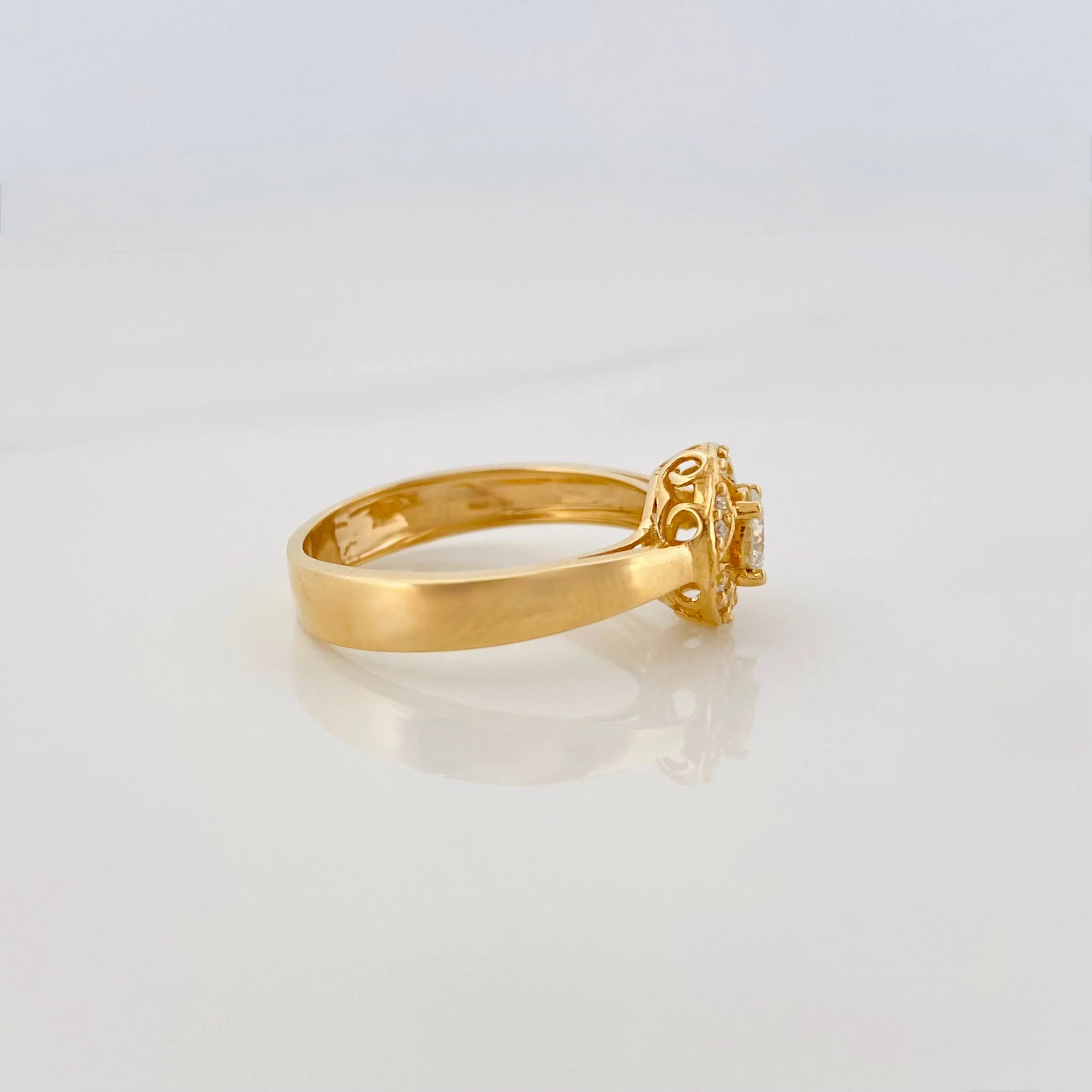 Anillo Solitario Diamantes 38Pts 2.85 g / T6 3/4 Oro Amarillo 18K - Image 4