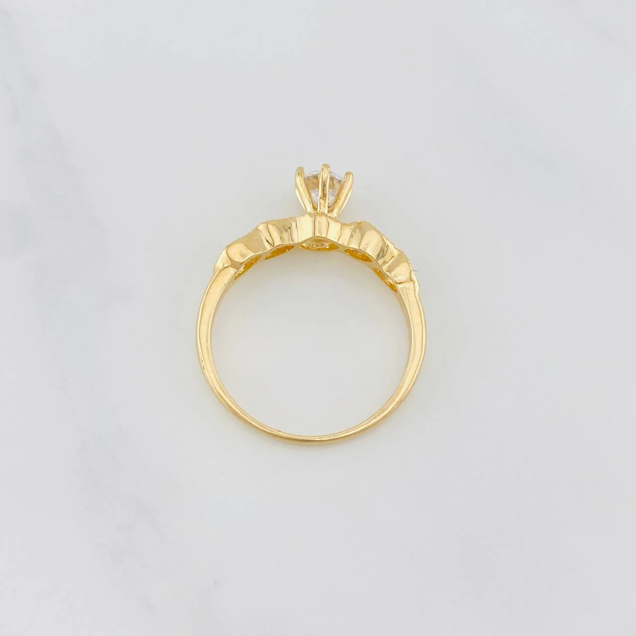 Anillo Solitario Hojas 2.75g / T6 Oro Amarillo 18K - Image 4