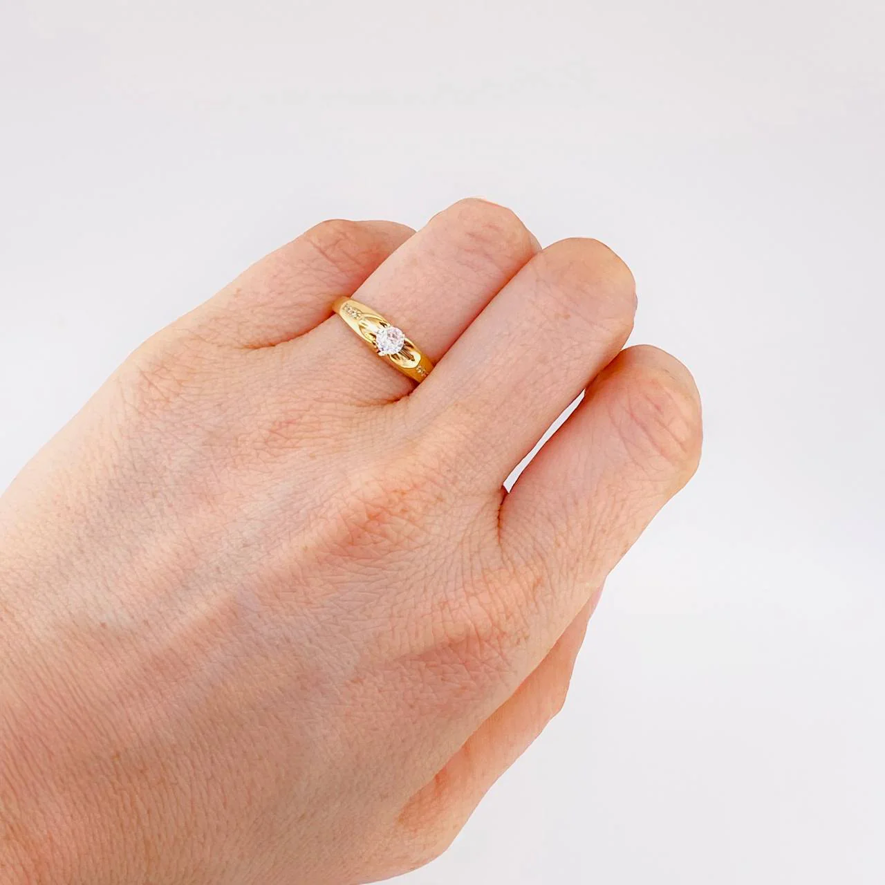Anillo Solitario Intreccio 2.15 g / T6 3/4 Oro Amarillo 18K - Image 4