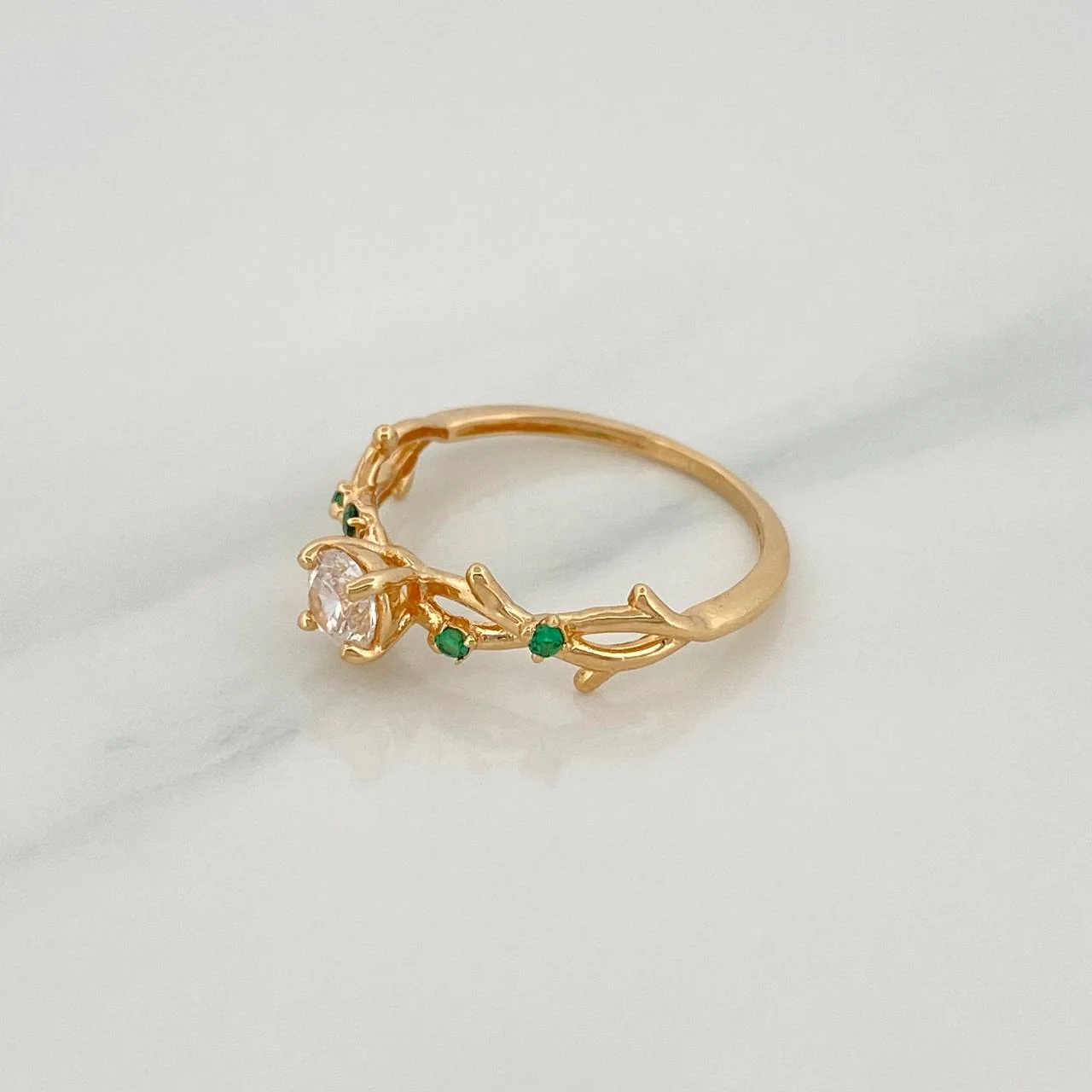 Anillo Solitario LĆneas Cruzadas 1.8 g / T6 1/2 Oro Amarillo 18K - Image 2