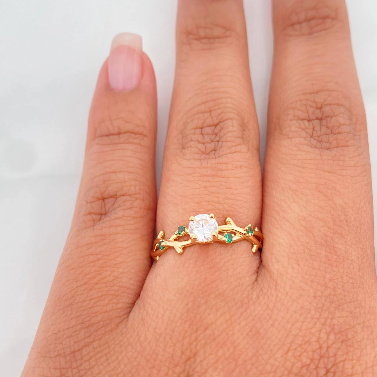 Anillo Solitario LĆneas Cruzadas 1.8 g / T6 1/2 Oro Amarillo 18K - Image 4