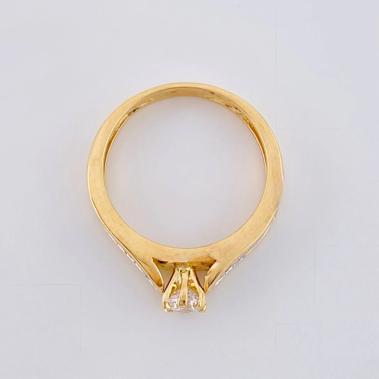 Anillo Solitario Puente 3.5 g / T6 Oro Amarillo 18K - Image 3