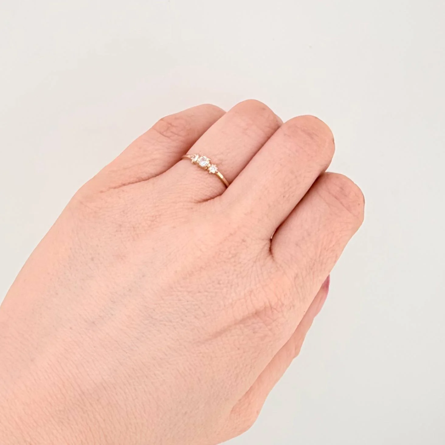 Anillo Solitario Trio 0.85gr / T6 3/4 / Oro Amarillo 18K - Image 4