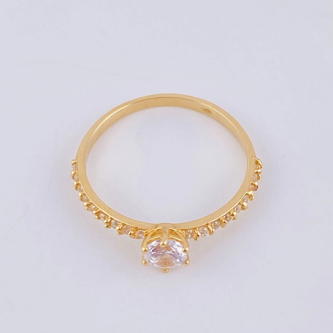 Anillo Solitario Tupido 2.05 g / T6 3/4 Oro Amarillo 18K - Image 3