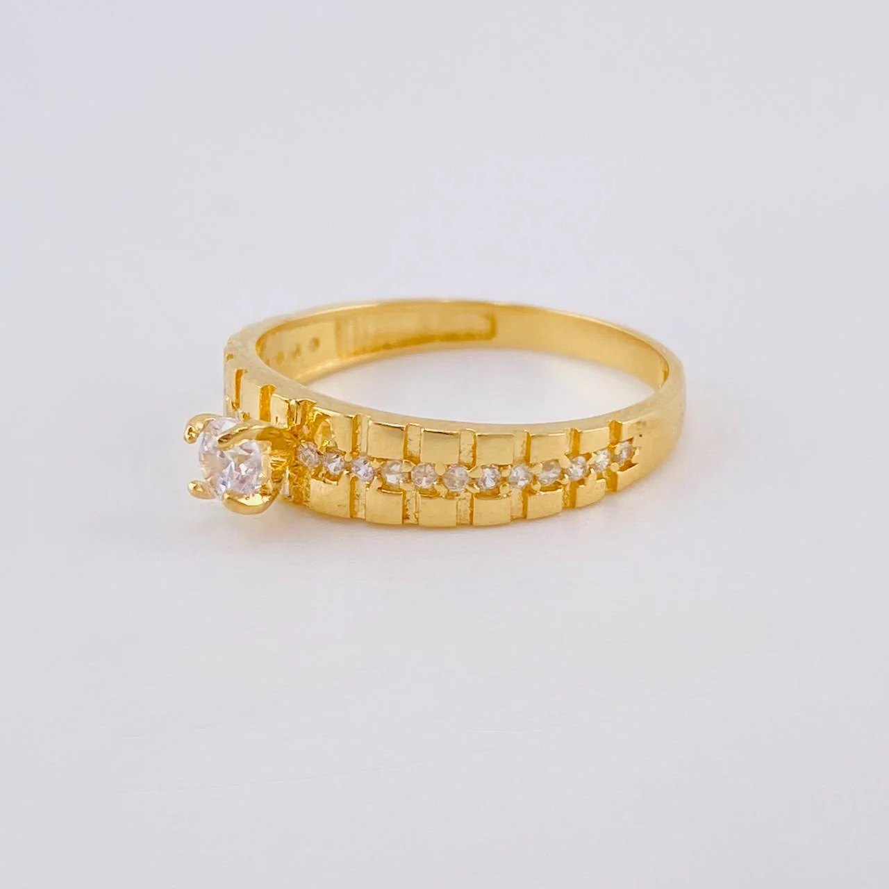 Anillo Solitario Tupido 2.3 g / T6 1/2 Oro Amarillo 18K - Image 2