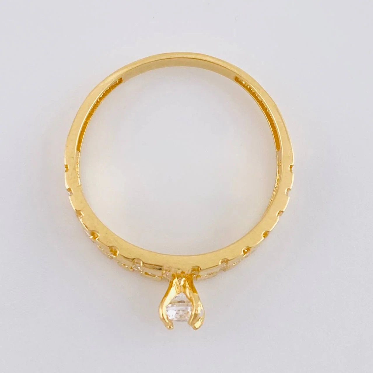 Anillo Solitario Tupido 2.3 g / T6 1/2 Oro Amarillo 18K - Image 3