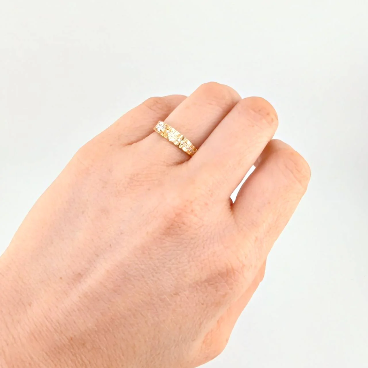 Anillo Solitario Tupido 2.3 g / T6 1/2 Oro Amarillo 18K - Image 4