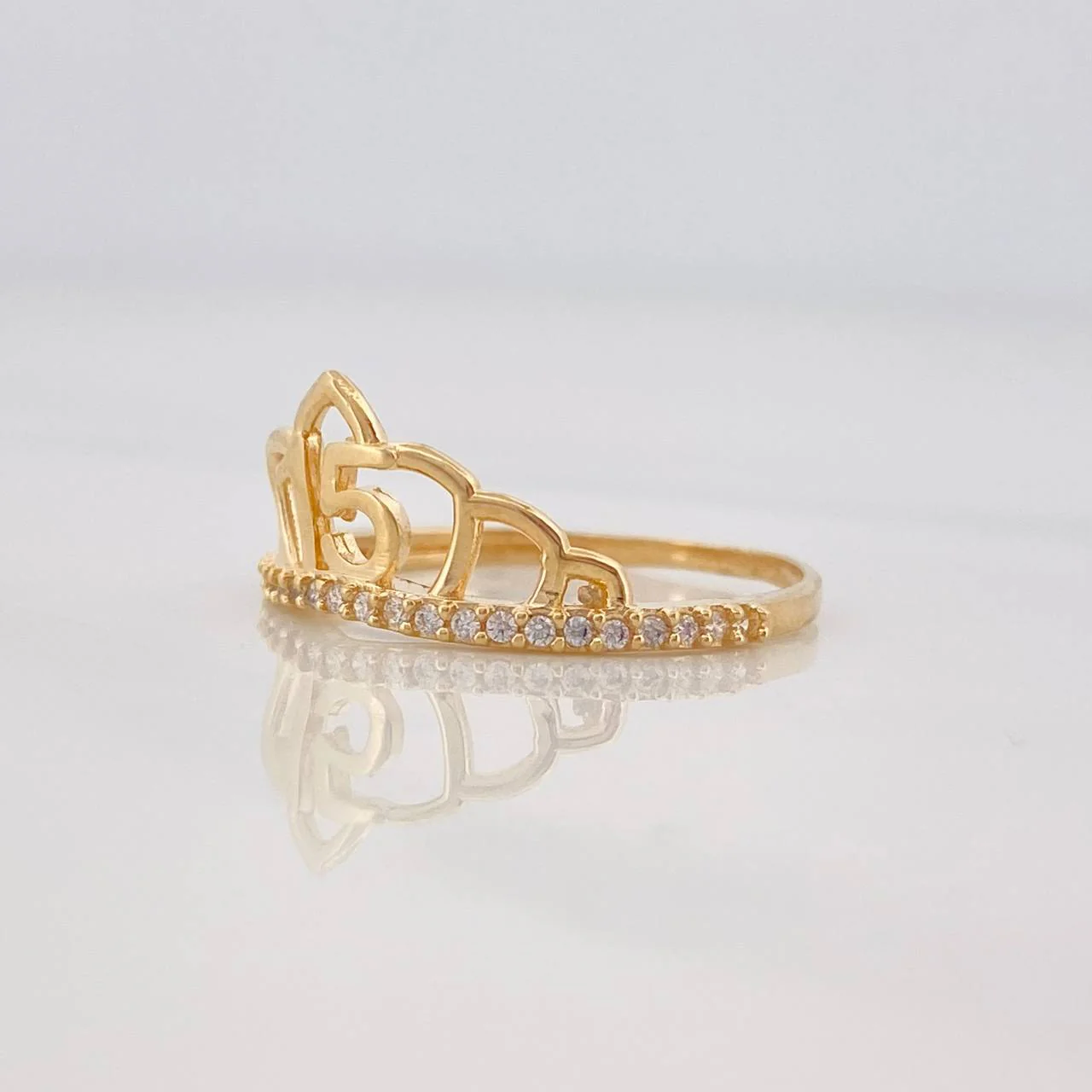 Anillo Tiara 15s 1.8g / T7 Oro Amarillo 18K - Image 3