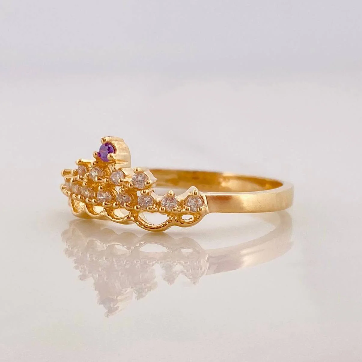 Anillo Tiara 2.05g / T7 Oro Amarillo 18K - Image 3