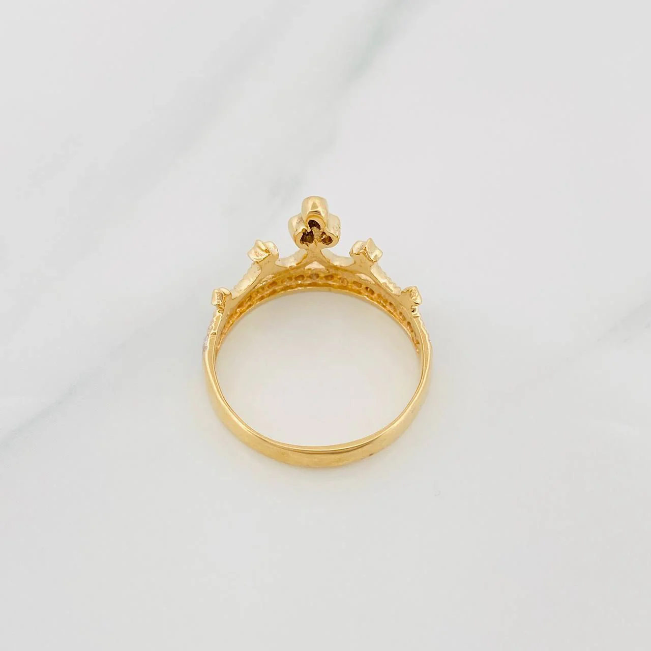 Anillo Tiara 2.9g / T6 1/2 Dos Oros Amarillo Blanco 18K - Image 4