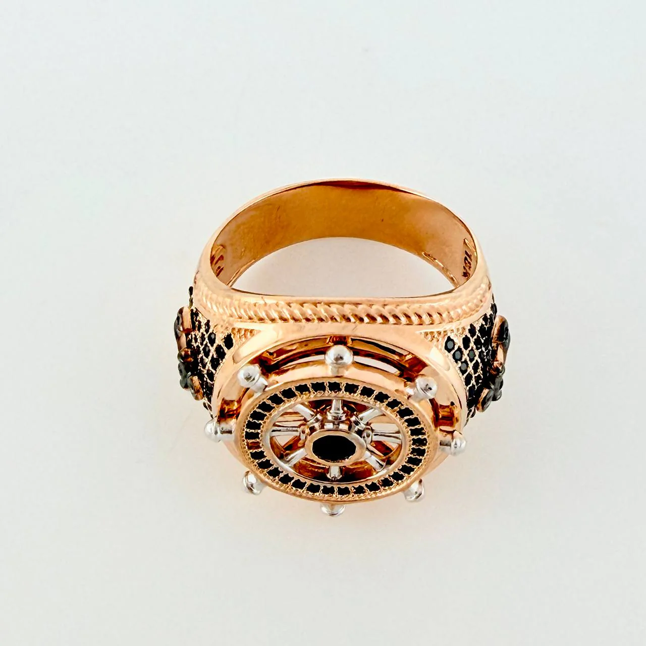 Anillo Timón Móvil 12.7g / T10 1/4 Oro Rosa 18K - Image 2
