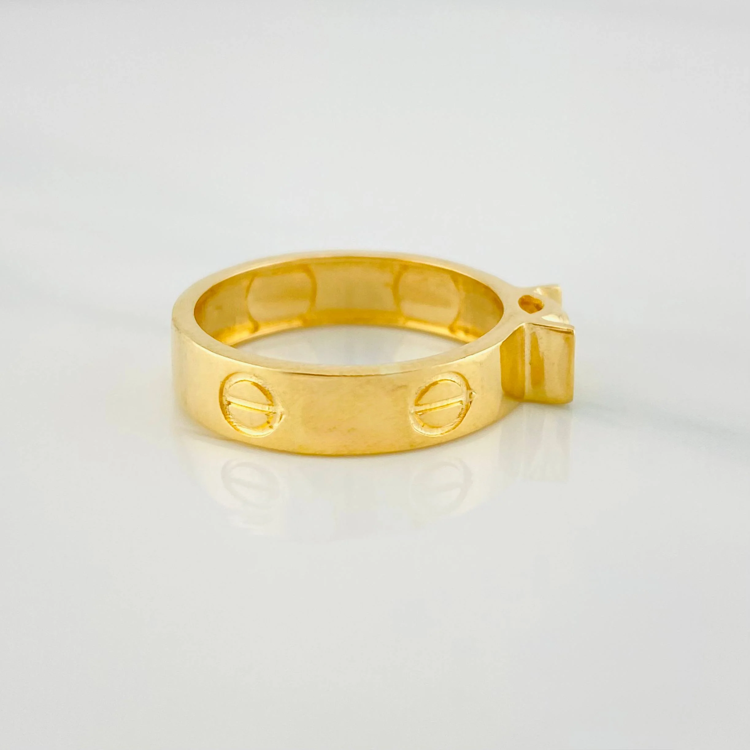 Anillo Tornillo 3.85 g / T7 Oro Amarillo 18K - Image 2