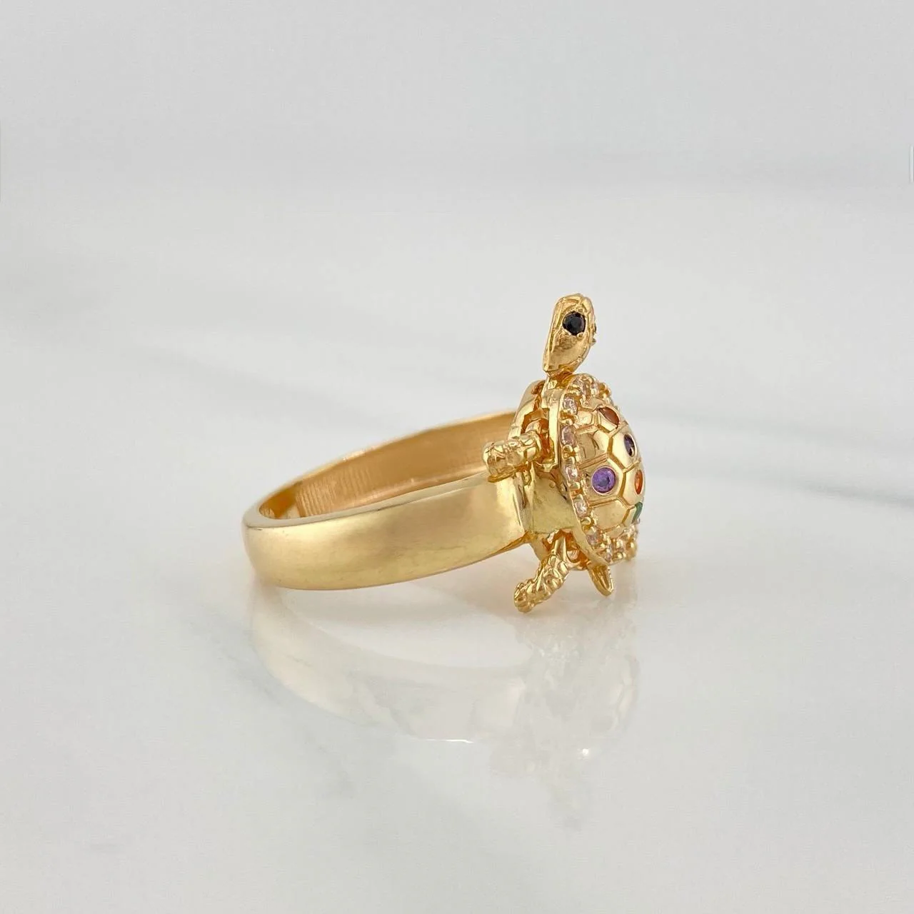 Anillo Tortuga Articulada 2.75 g / T5 1/4 Oro Amarillo 18K - Image 4