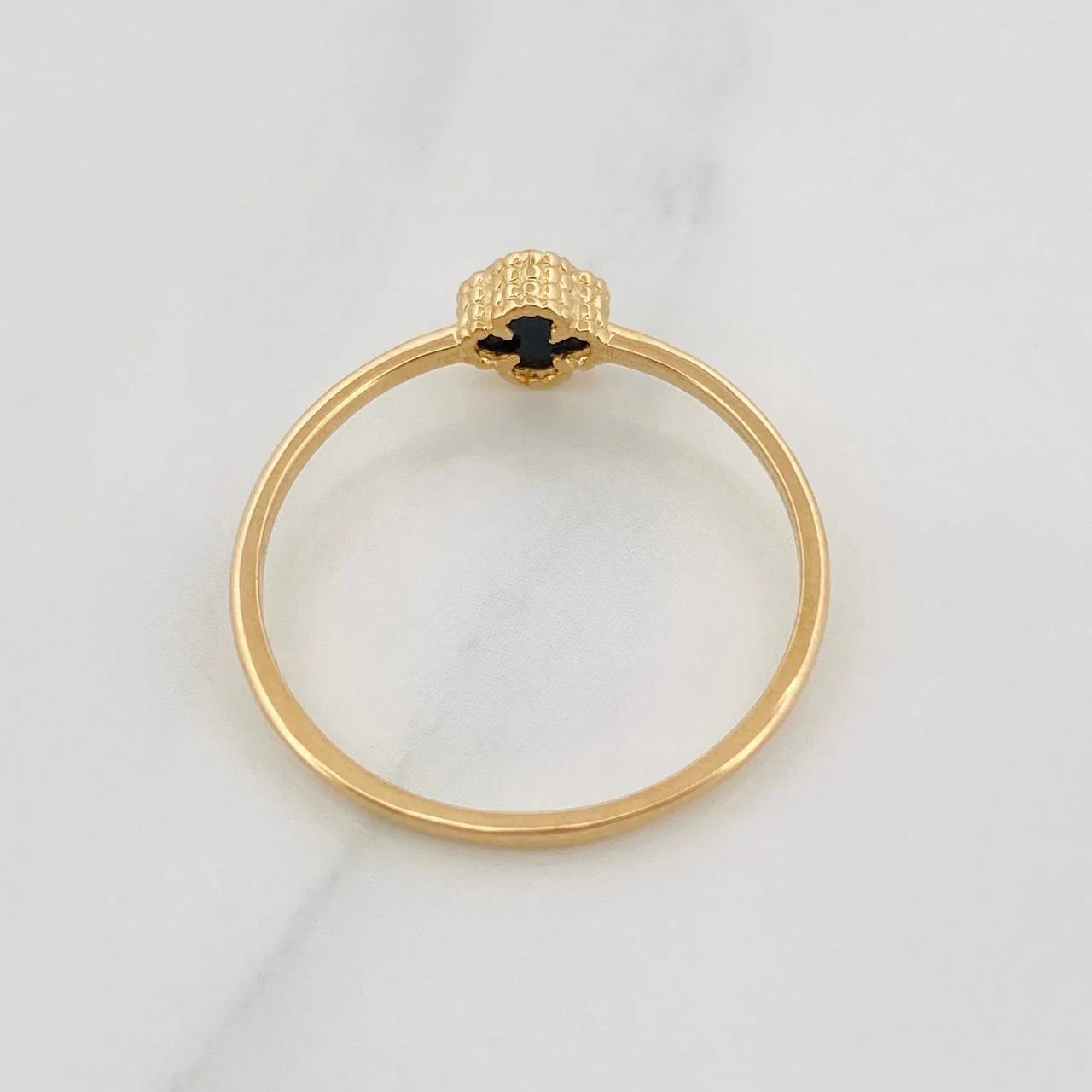 Anillo Trebol 1.25g / T7 3/4 Oro Amarillo 18K - Image 4