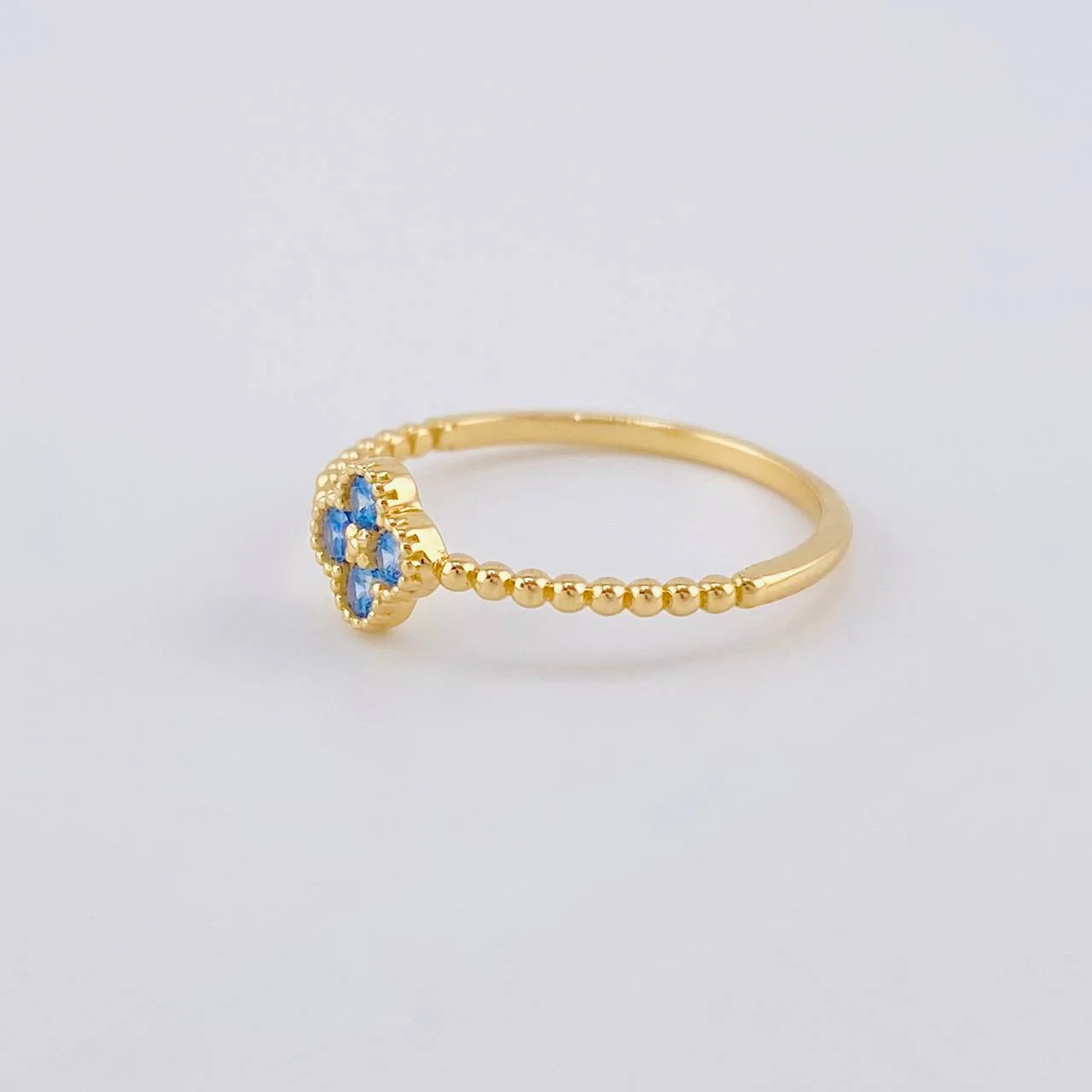 Anillo Trebol 1.5 g / T6 1/2 Oro Amarillo 18K - Image 2
