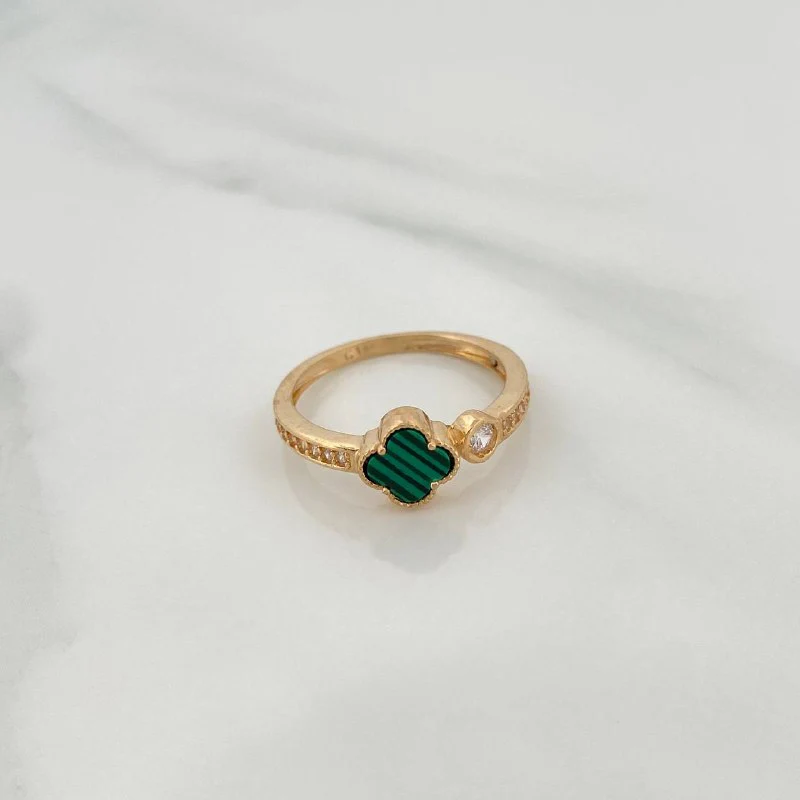 Anillo Trebol 2.4gr / T6 1/2 / Oro Amarillo Nac.Esp. 18K %