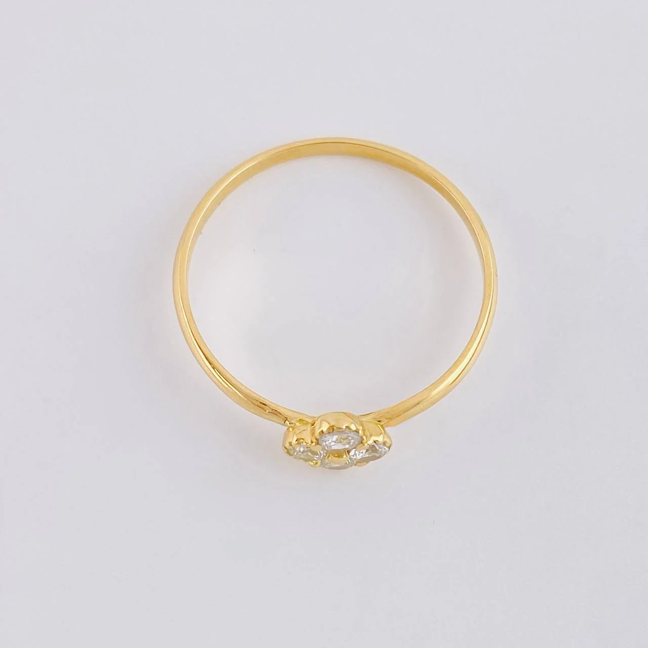 Anillo Trébol Cuatro Hojas 1.5 g / T8 1/4 Oro Amarillo 18K - Image 3