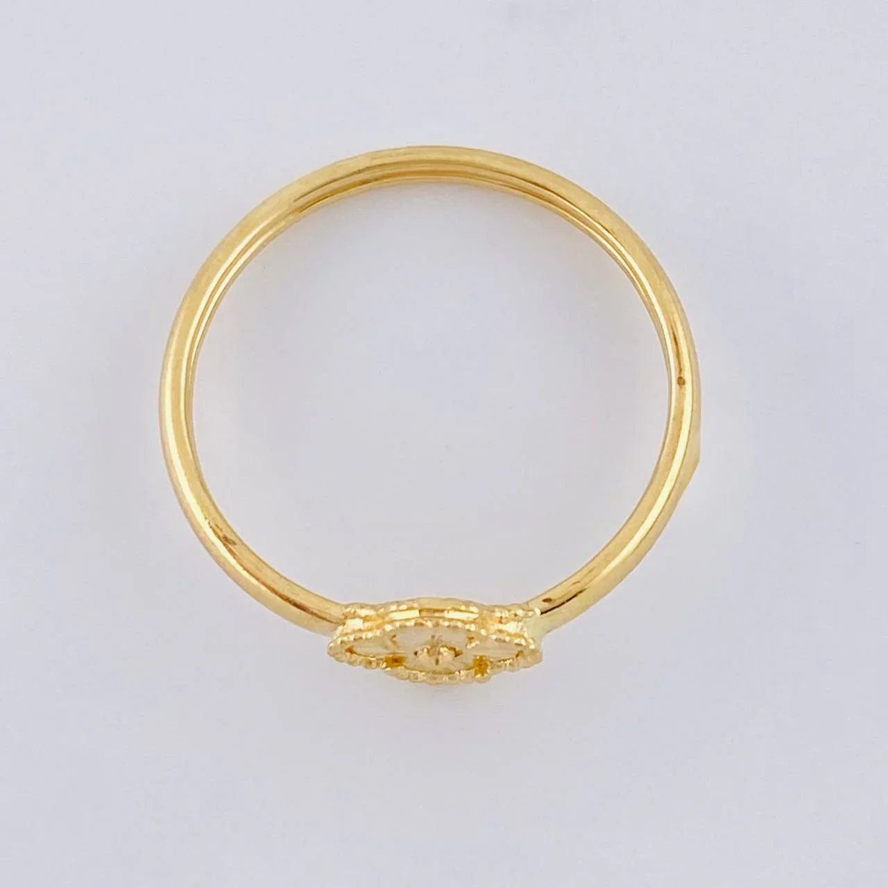 Anillo Trebol Diamantado 0.95 g / T7 3/4 Oro Amarillo 18K - Image 4