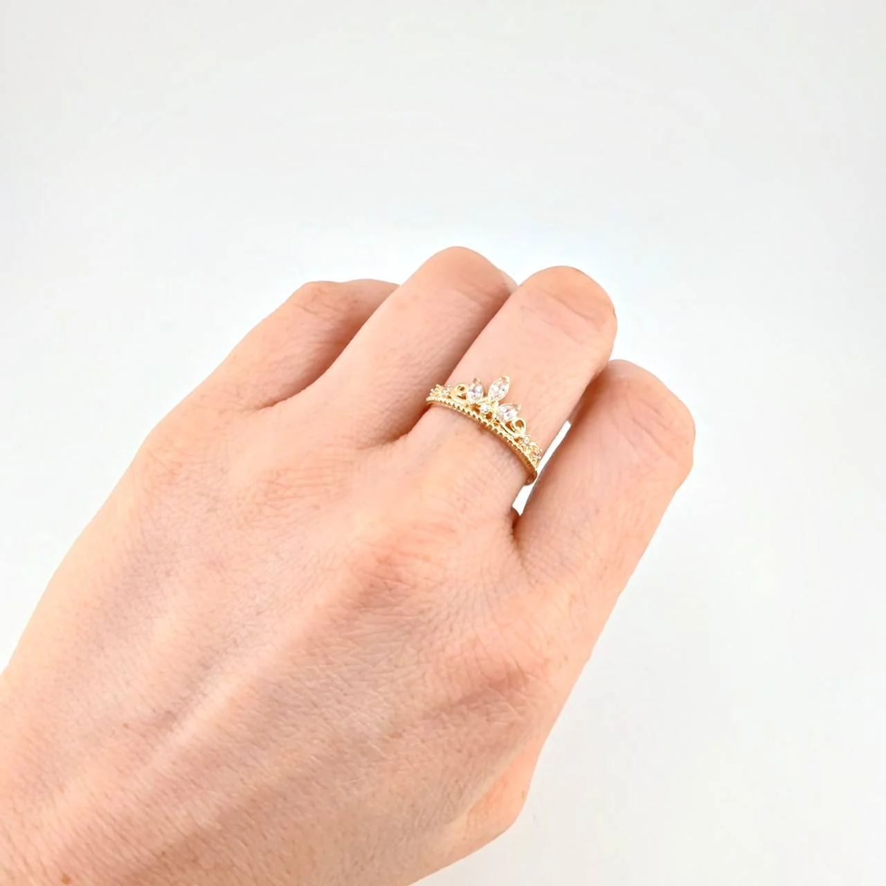 Anillo Tres lagrimas 2.4g / T7 1/2 Oro Amarillo 18K - Image 4