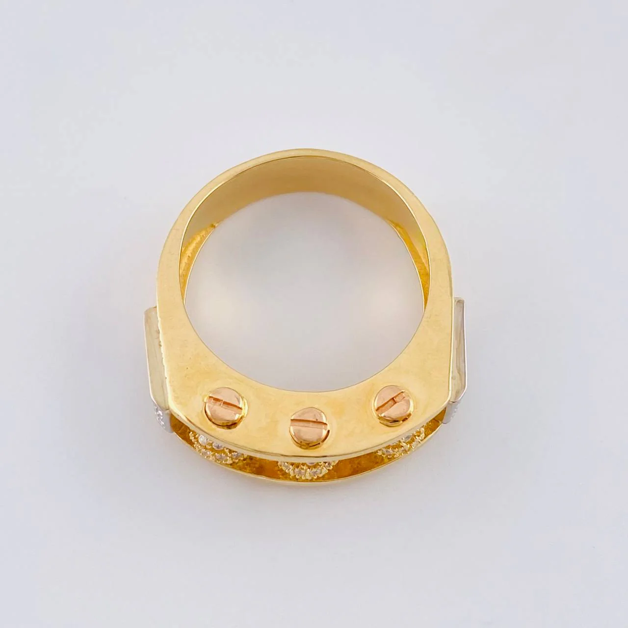 Anillo Trio Bolas De Fuego 12.35 g / T10 3/4 Tres Oros 18K - Image 3