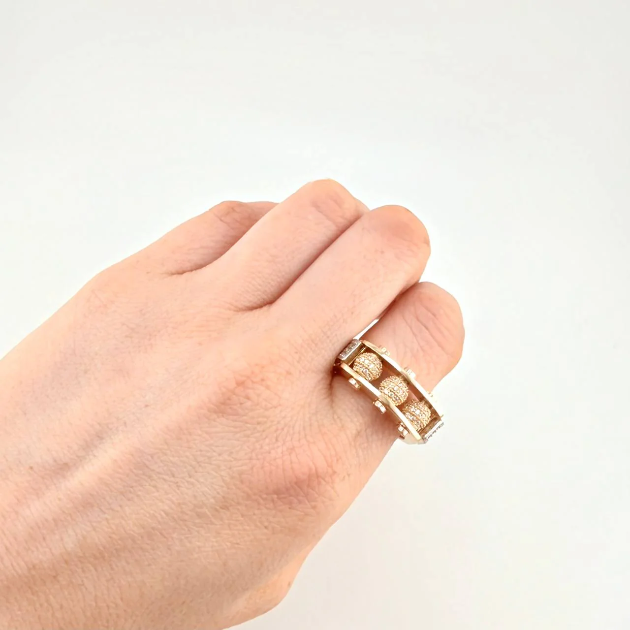 Anillo Trio Bolas De Fuego 12.35 g / T10 3/4 Tres Oros 18K - Image 4