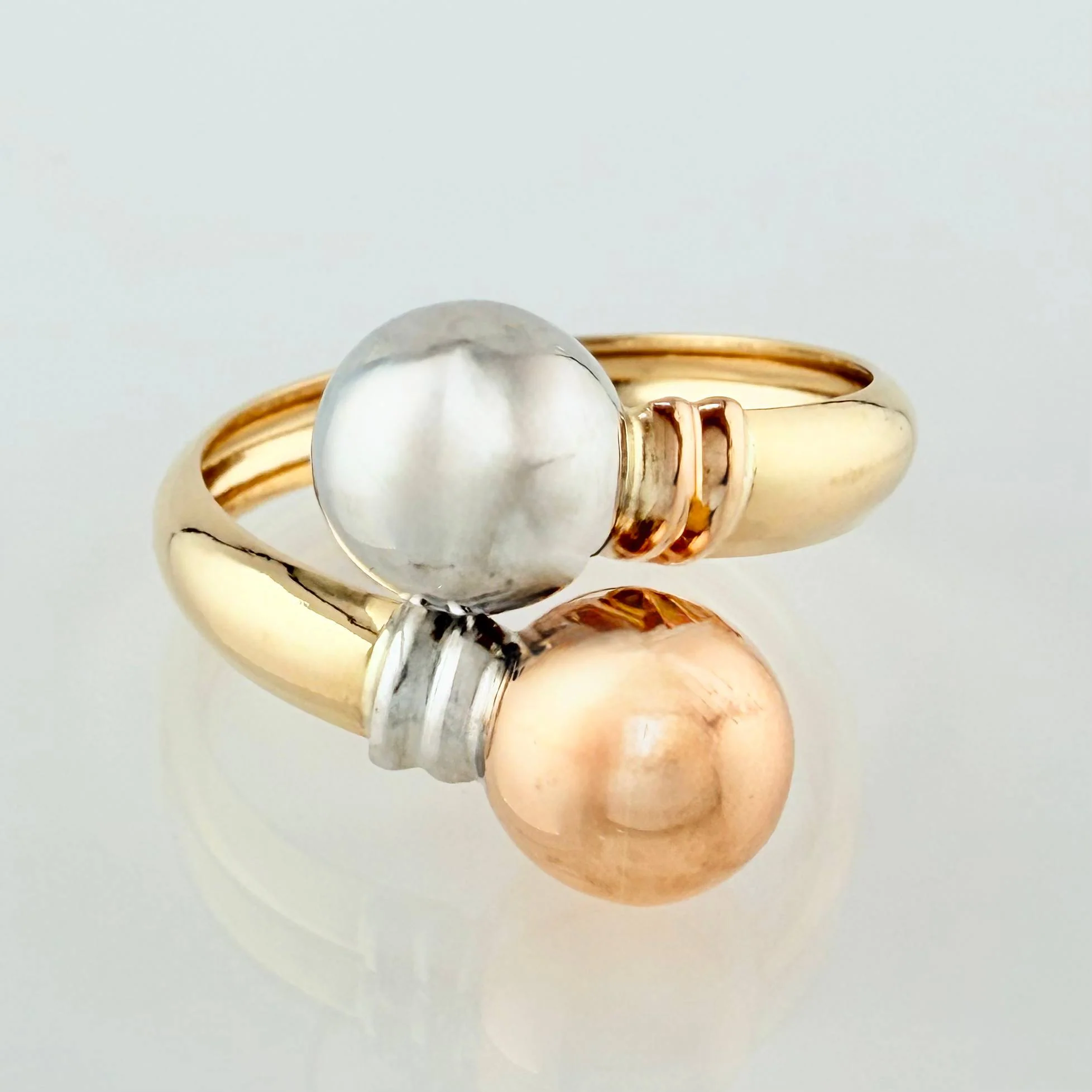 Anillo Tu y Yo 1.45gr / T7 / Tres Oros 18K