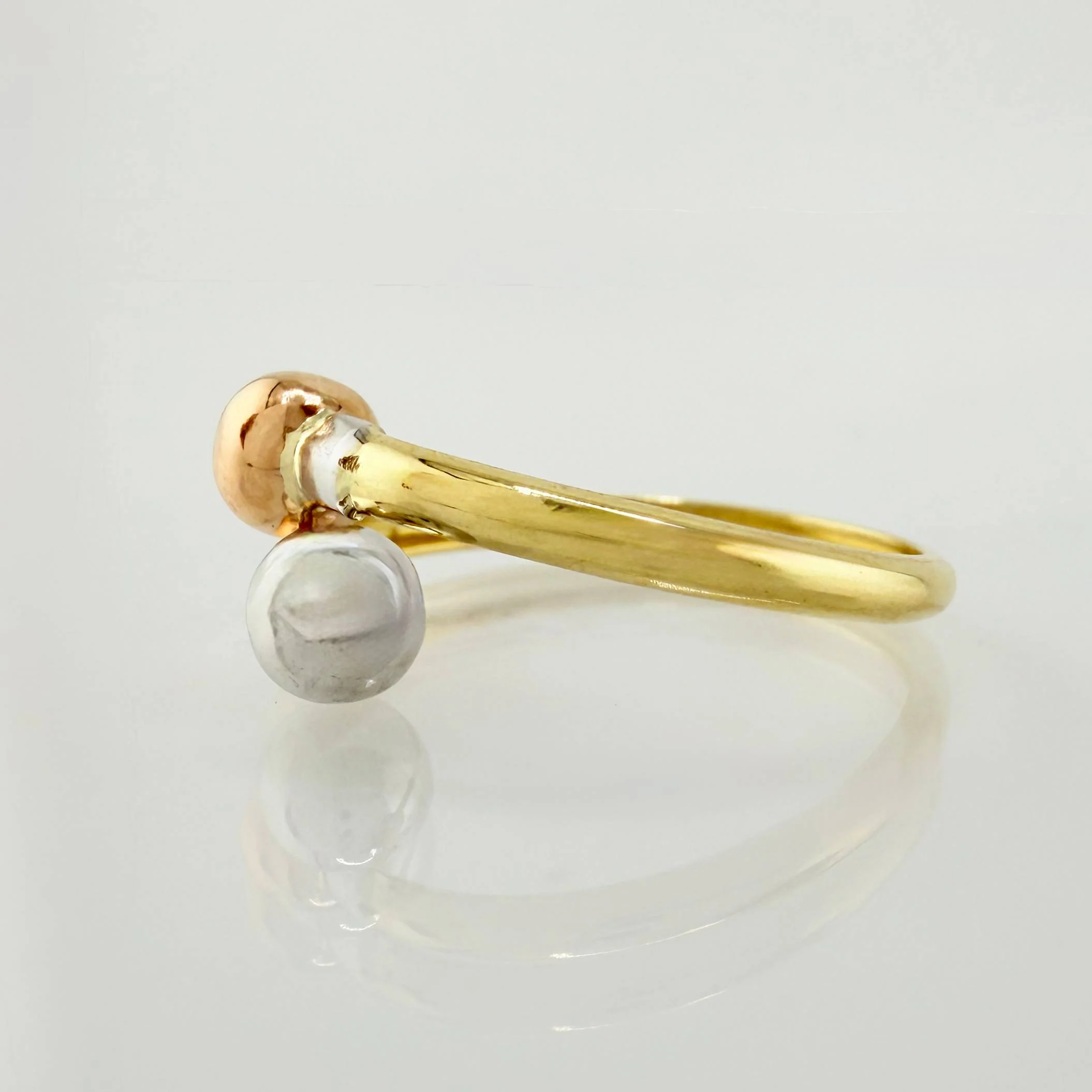 Anillo Tú Y Yo 1gr / T8 / Tres Oros 18K © - Image 2