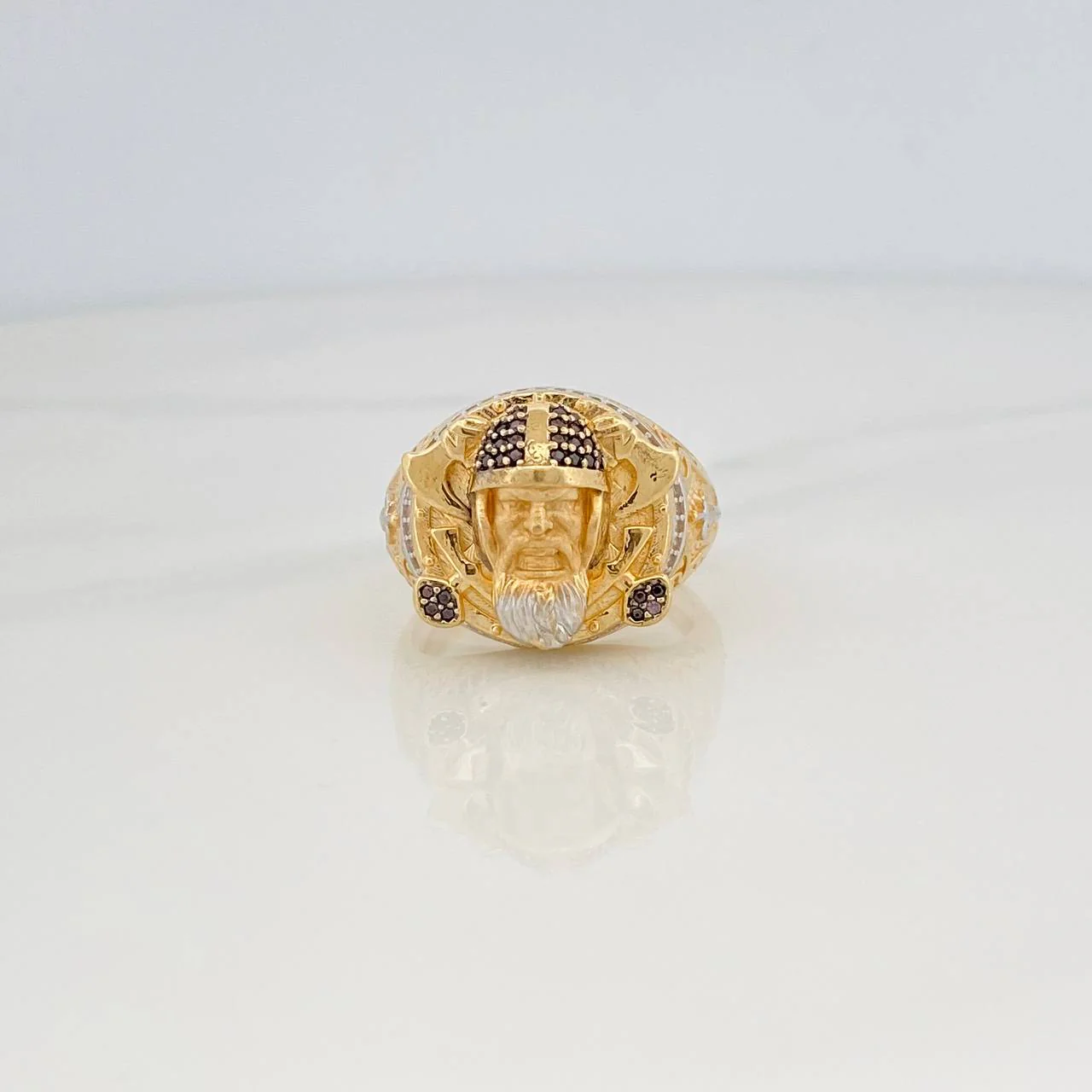 Anillo Vikingo 14g / T11 1/2 Tres Oros 18K