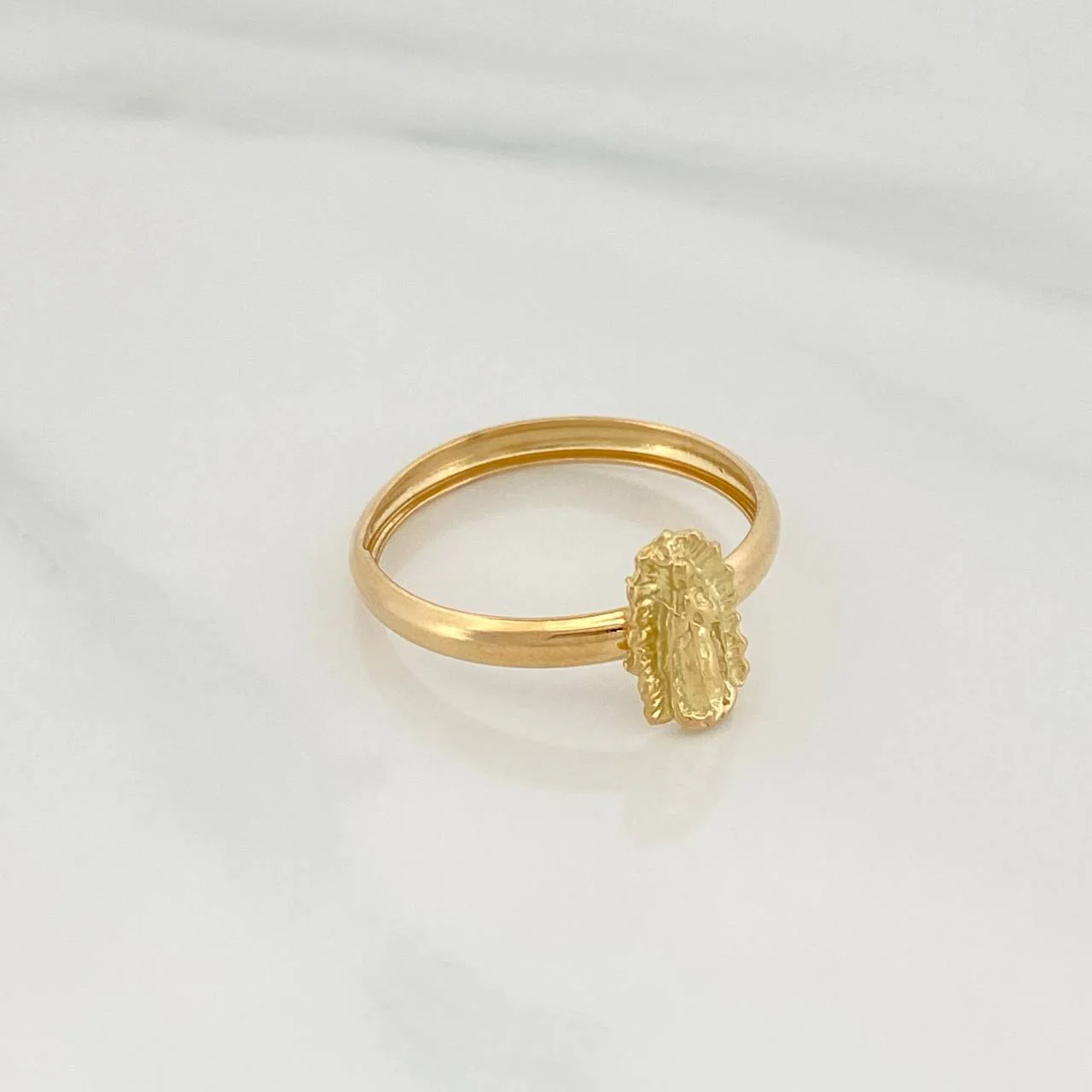 Anillo Virgen de Guadalupe 1.2gr / T5 3/4 / Oro Amarillo 18K % - Image 2
