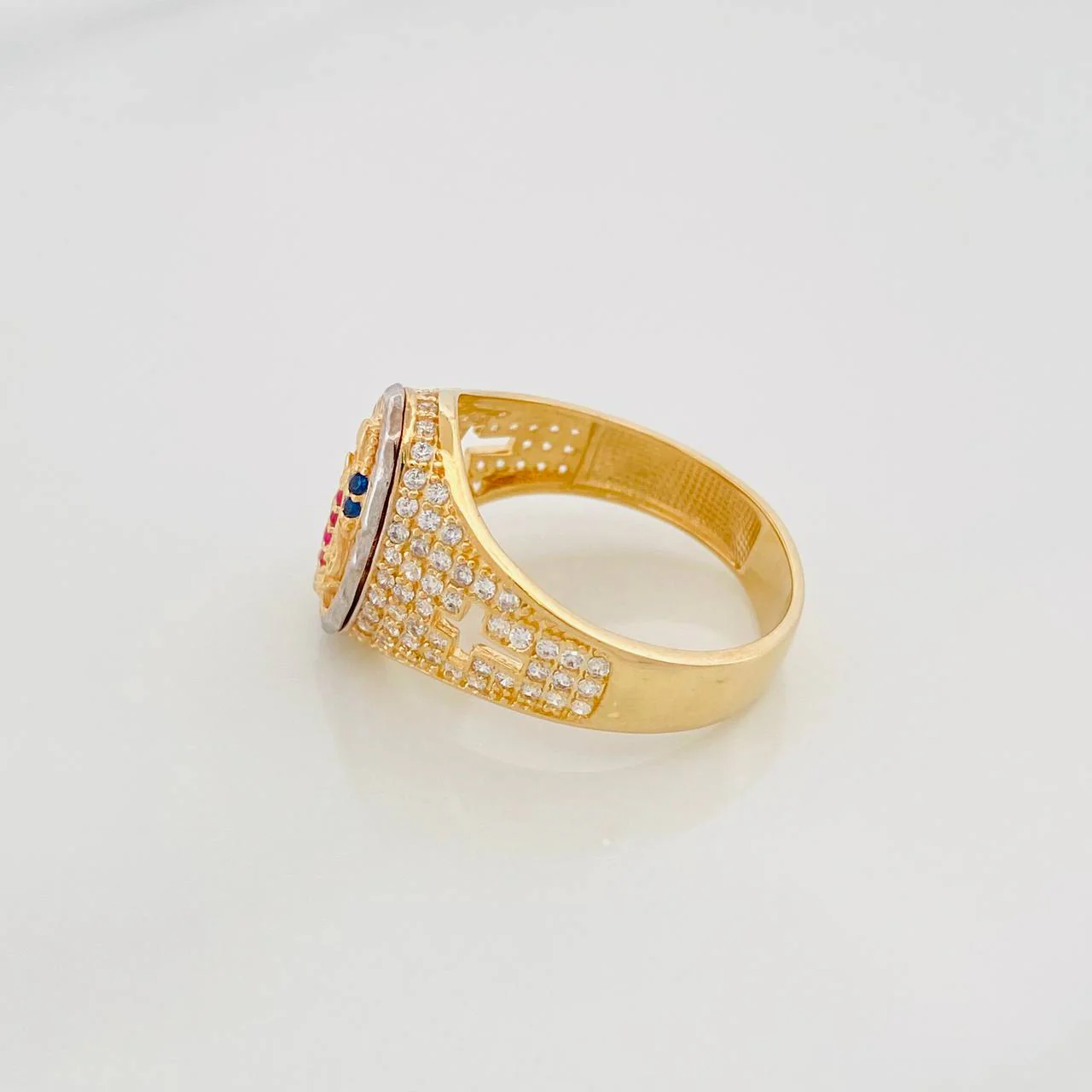 Anillo Virgen De Guadalupe 4.55 g / T7 Tres Oros 18K - Image 3