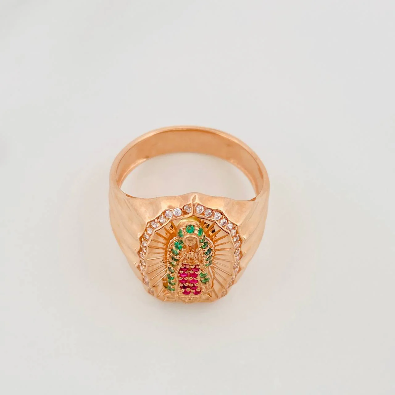 Anillo Virgen De Guadalupe 6.7 g / T9 1/2 Oro Rosa 18K - Image 3